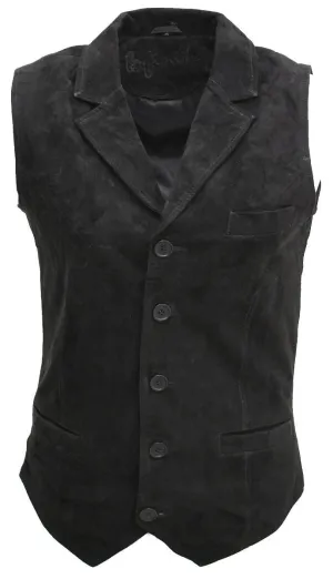 Mens Classic Smooth Goat Suede Leather Waistcoat-Exeter