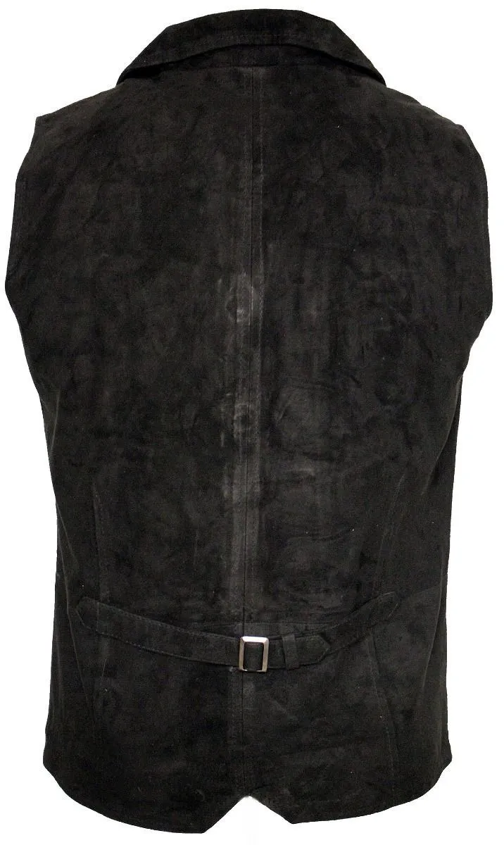 Mens Classic Smooth Goat Suede Leather Waistcoat-Exeter