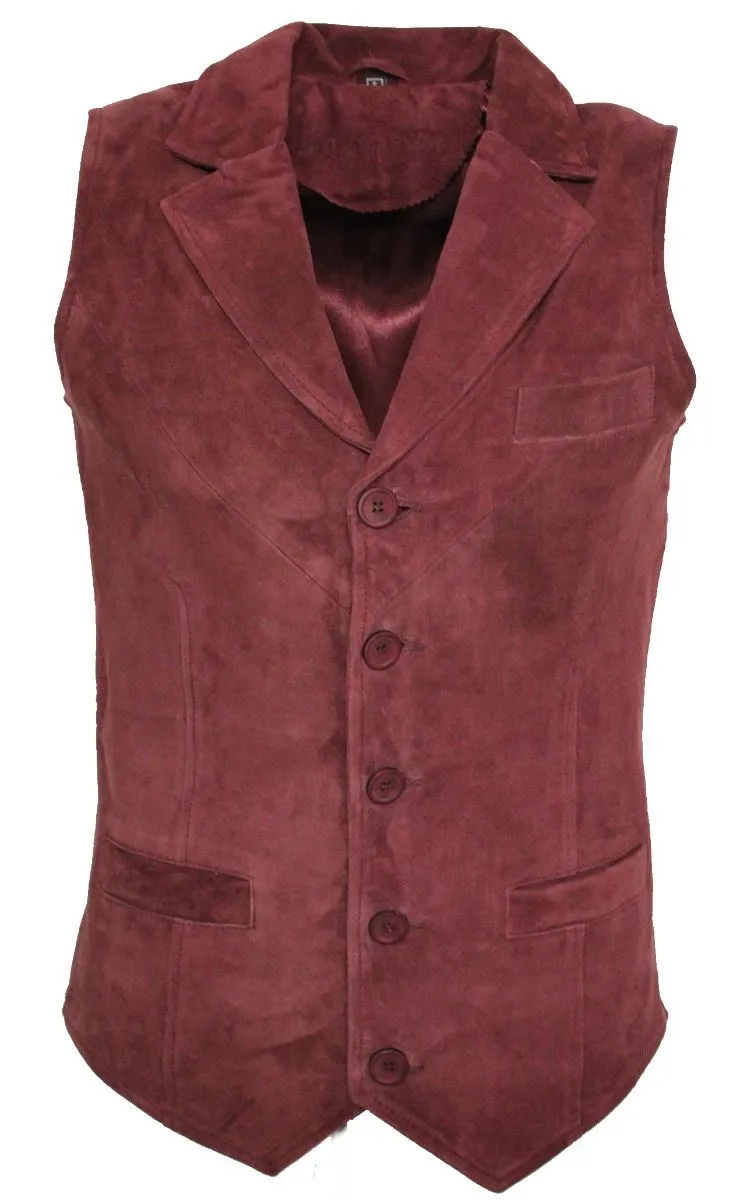 Mens Classic Smooth Goat Suede Leather Waistcoat-Exeter