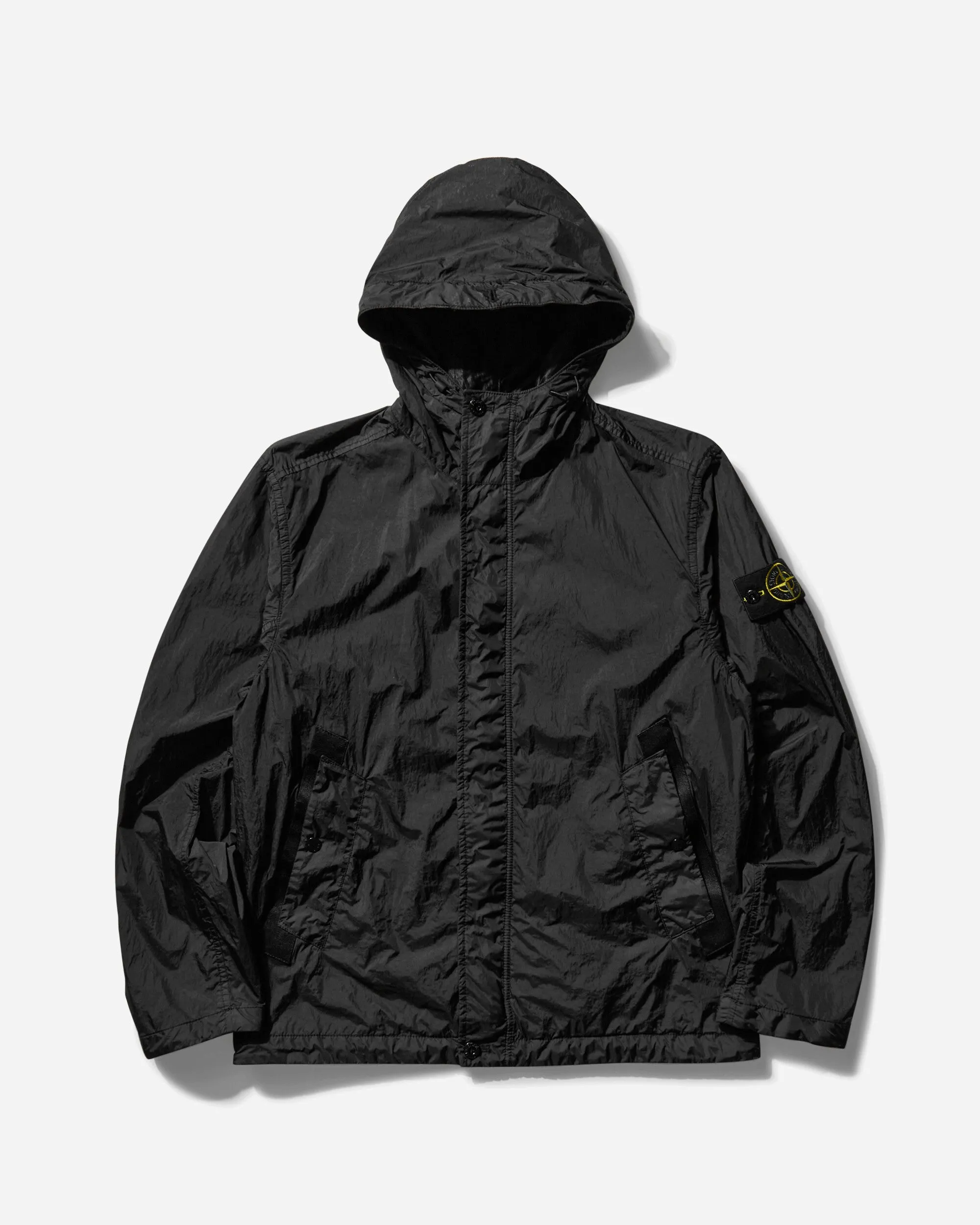 Men's Crinkle Reps R-NY Hooded Jacket Black