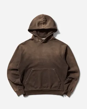 Men's Garment Dye Boxy Hoodie Washed Brown