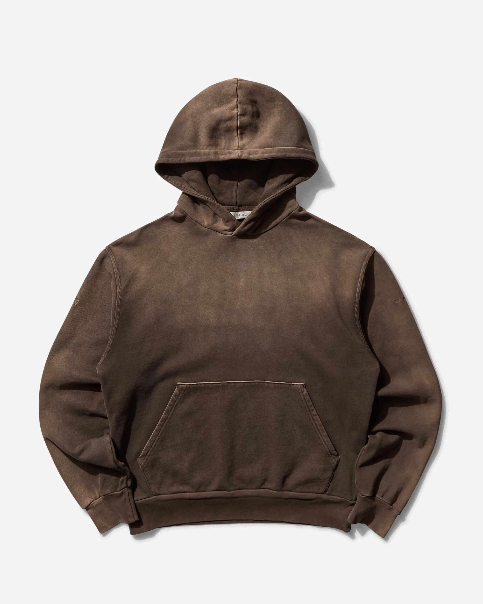 Men's Garment Dye Boxy Hoodie Washed Brown