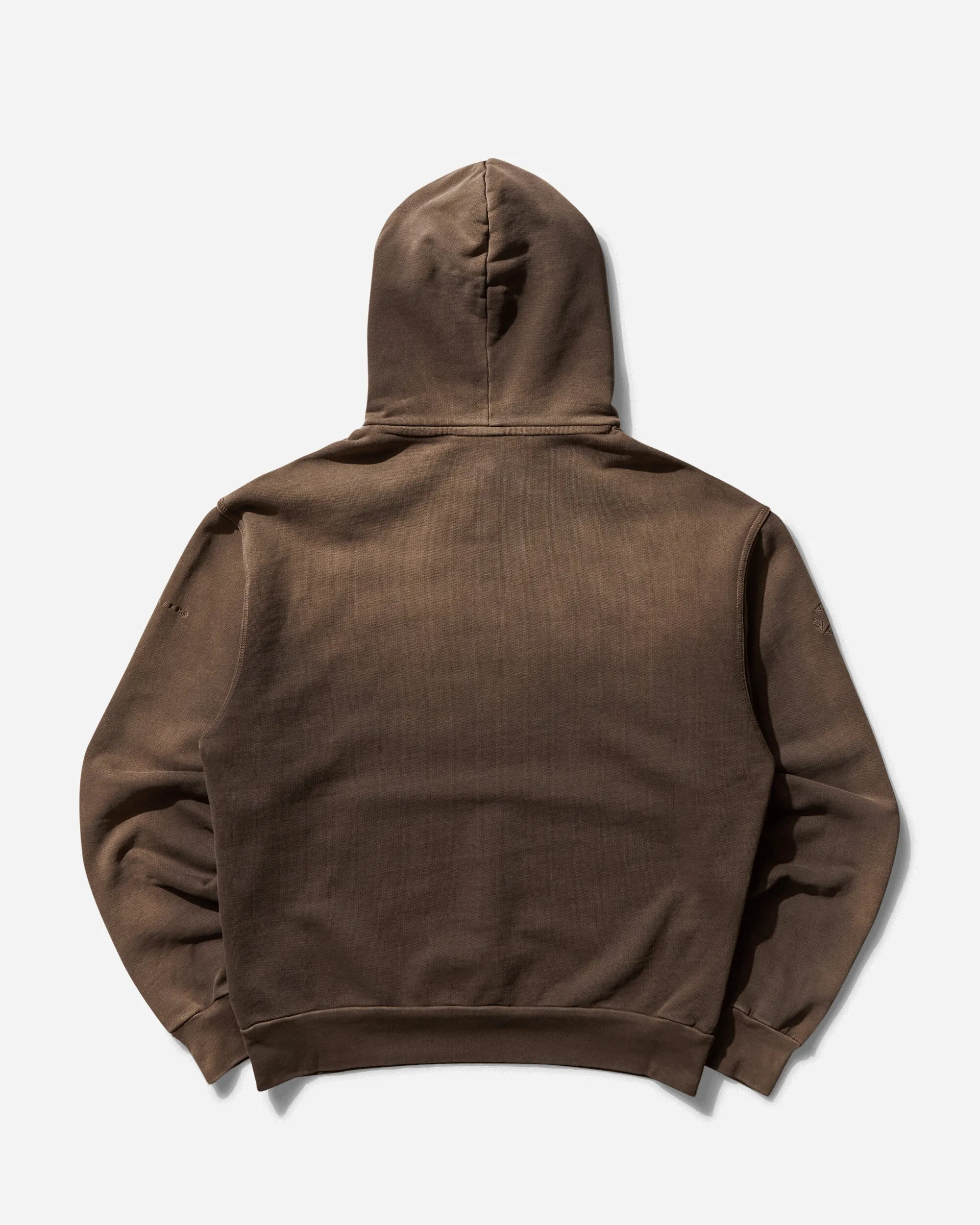 Men's Garment Dye Boxy Hoodie Washed Brown