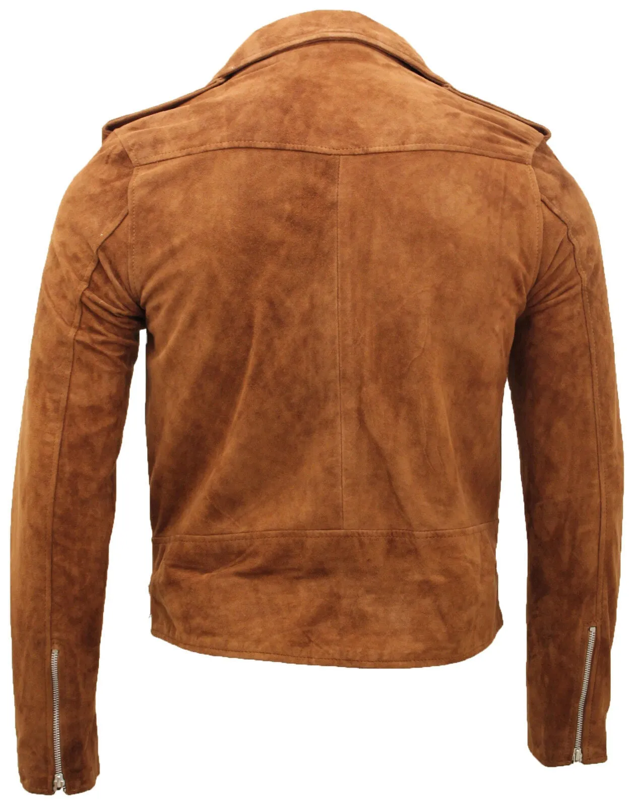 Mens Goat Suede Leather Brando Biker Jacket-Melbourne
