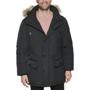 Mens Insulated Polyester Parka Coat