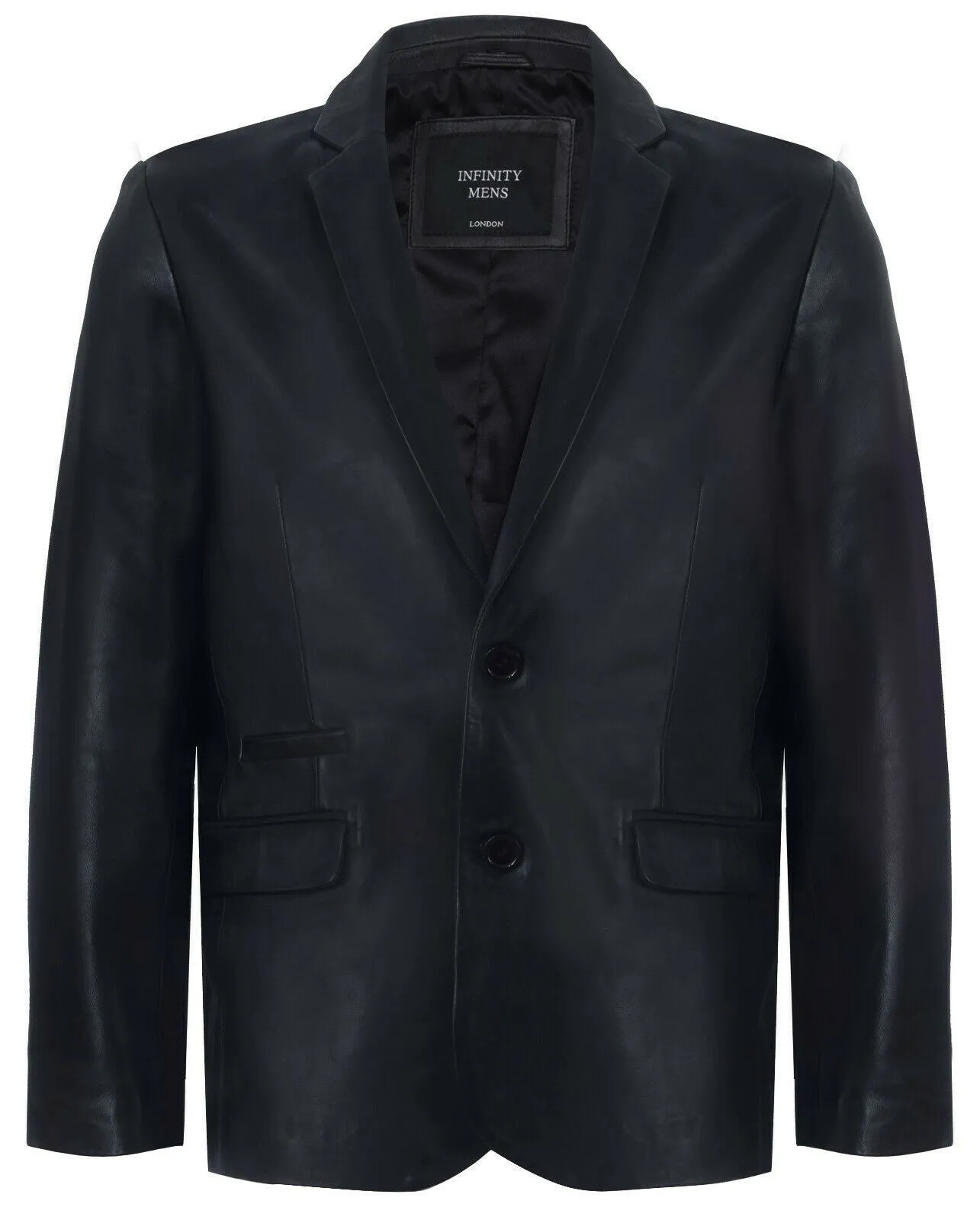 Mens Jacket Leather Blazer Soft Italian Fitted Vintage Coat