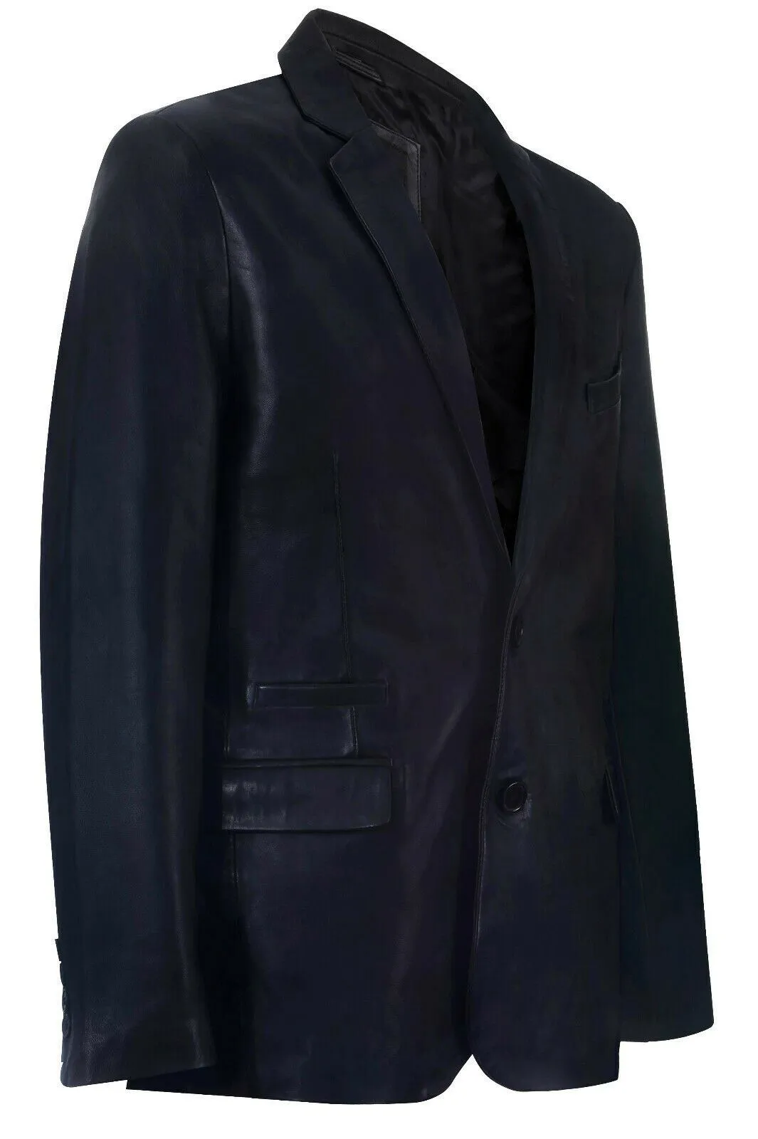 Mens Jacket Leather Blazer Soft Italian Fitted Vintage Coat