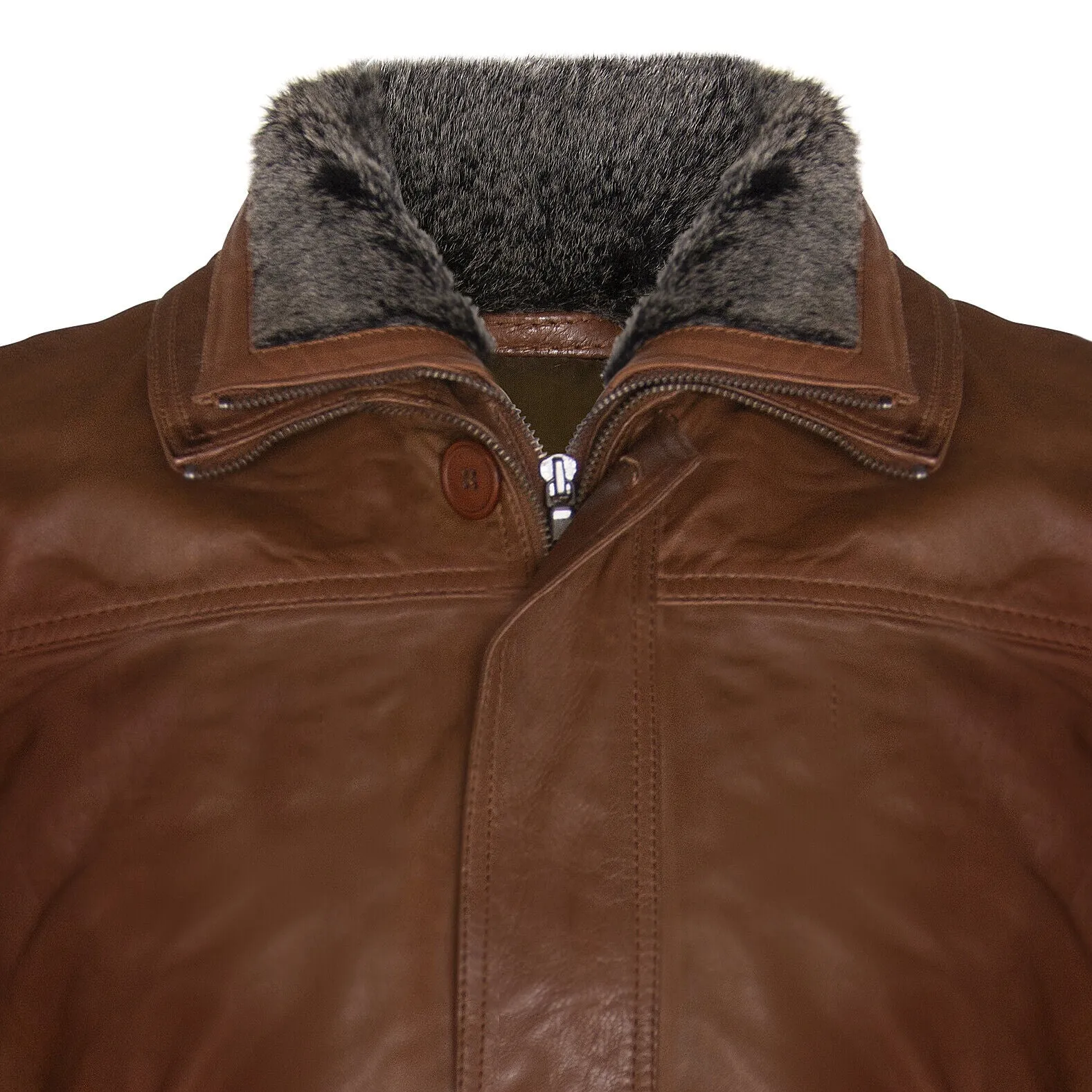 Mens Leather Trench Coat-Aleppo