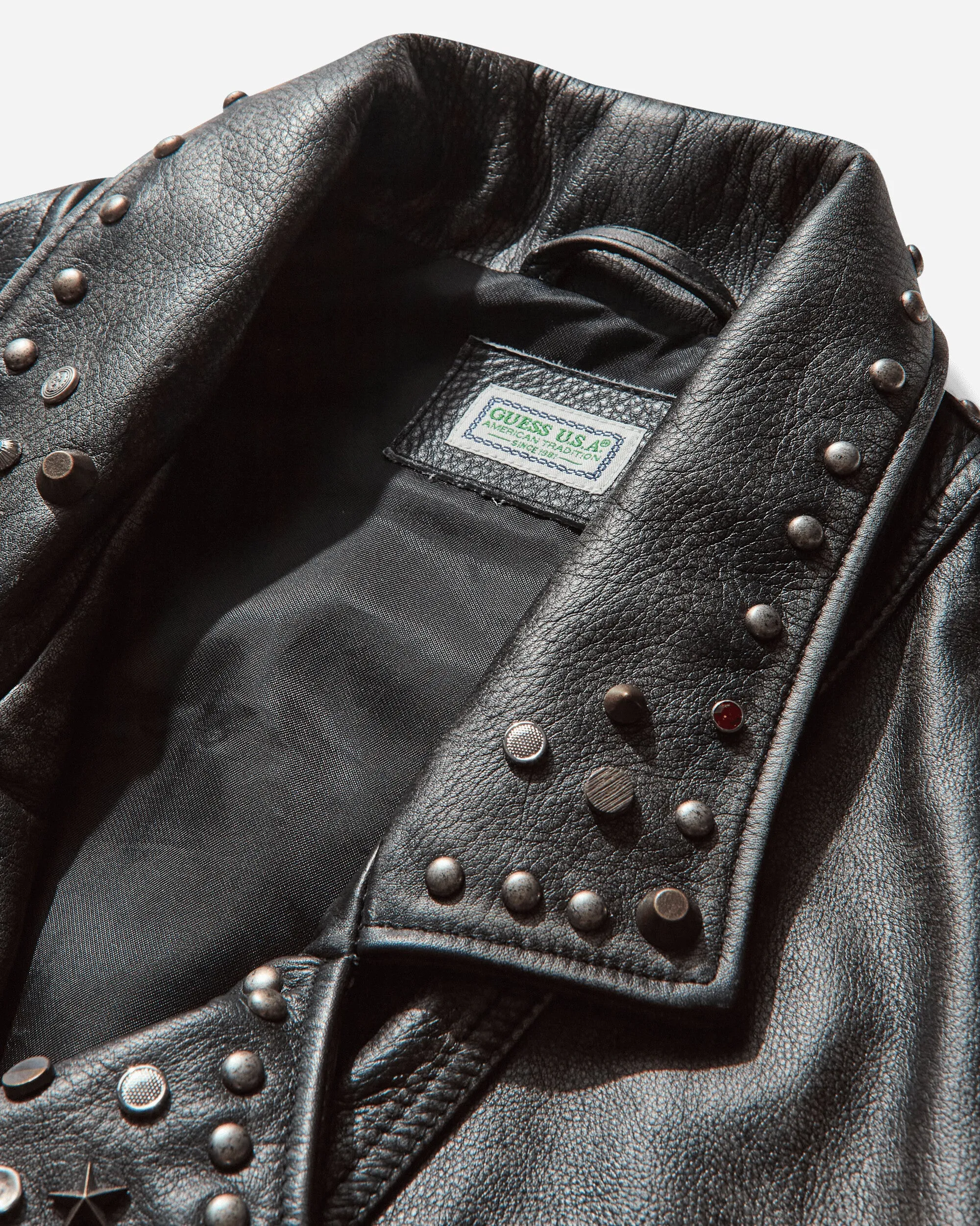 Men's Leather Vest Jet Black