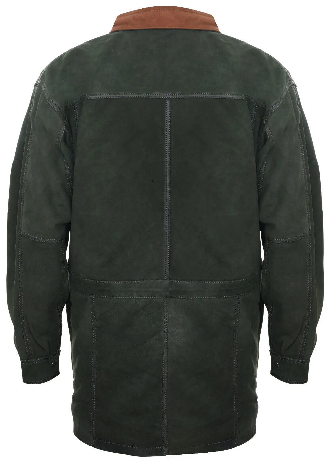 Mens Nubuck Leather Parka Coat-Winnipeg