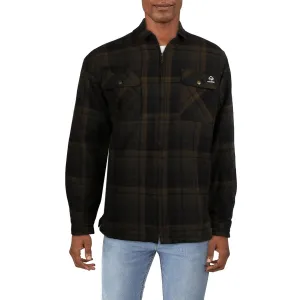 Mens Plaid Cotton Shirt Jacket