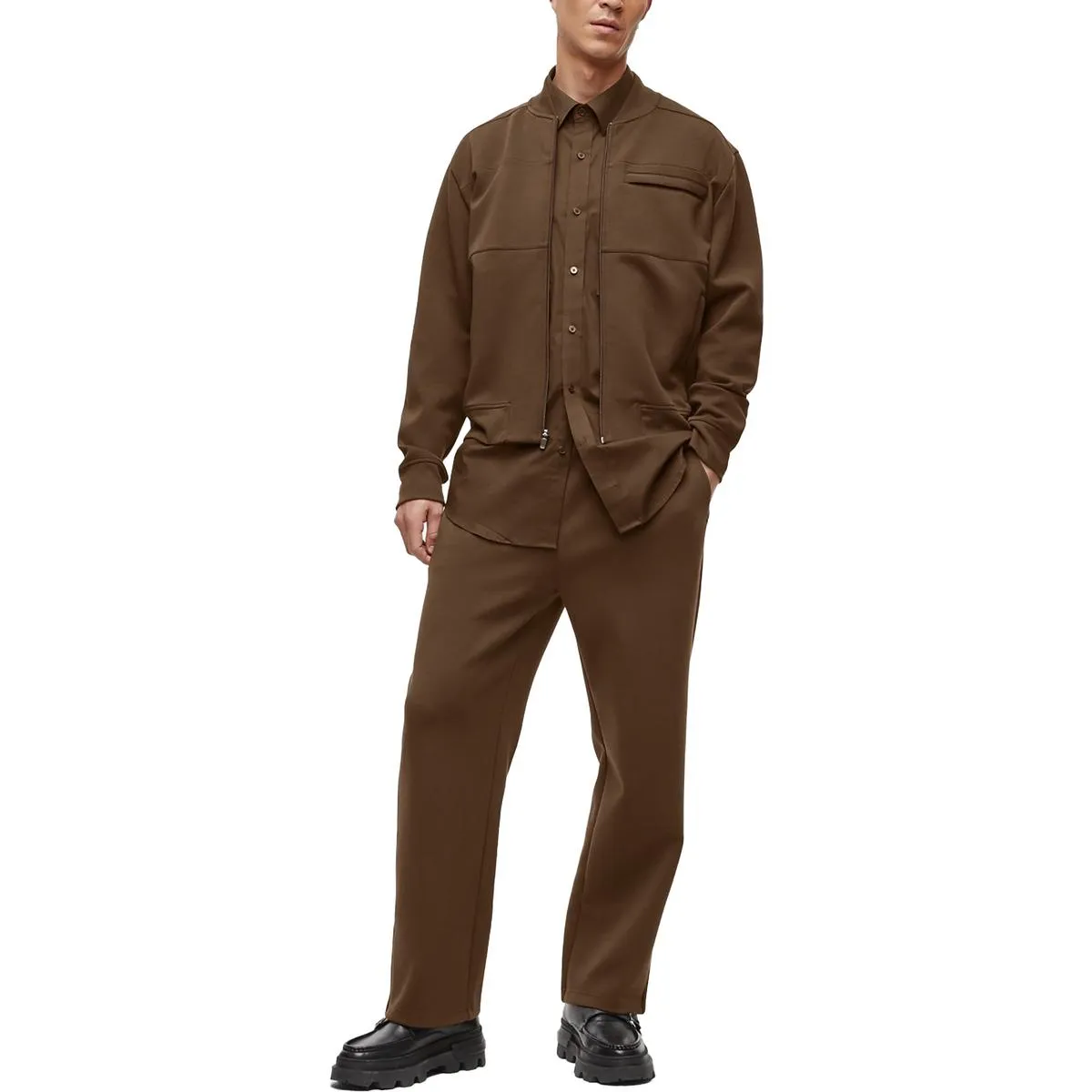 Mens Pocket Polyester Fleece Jacket