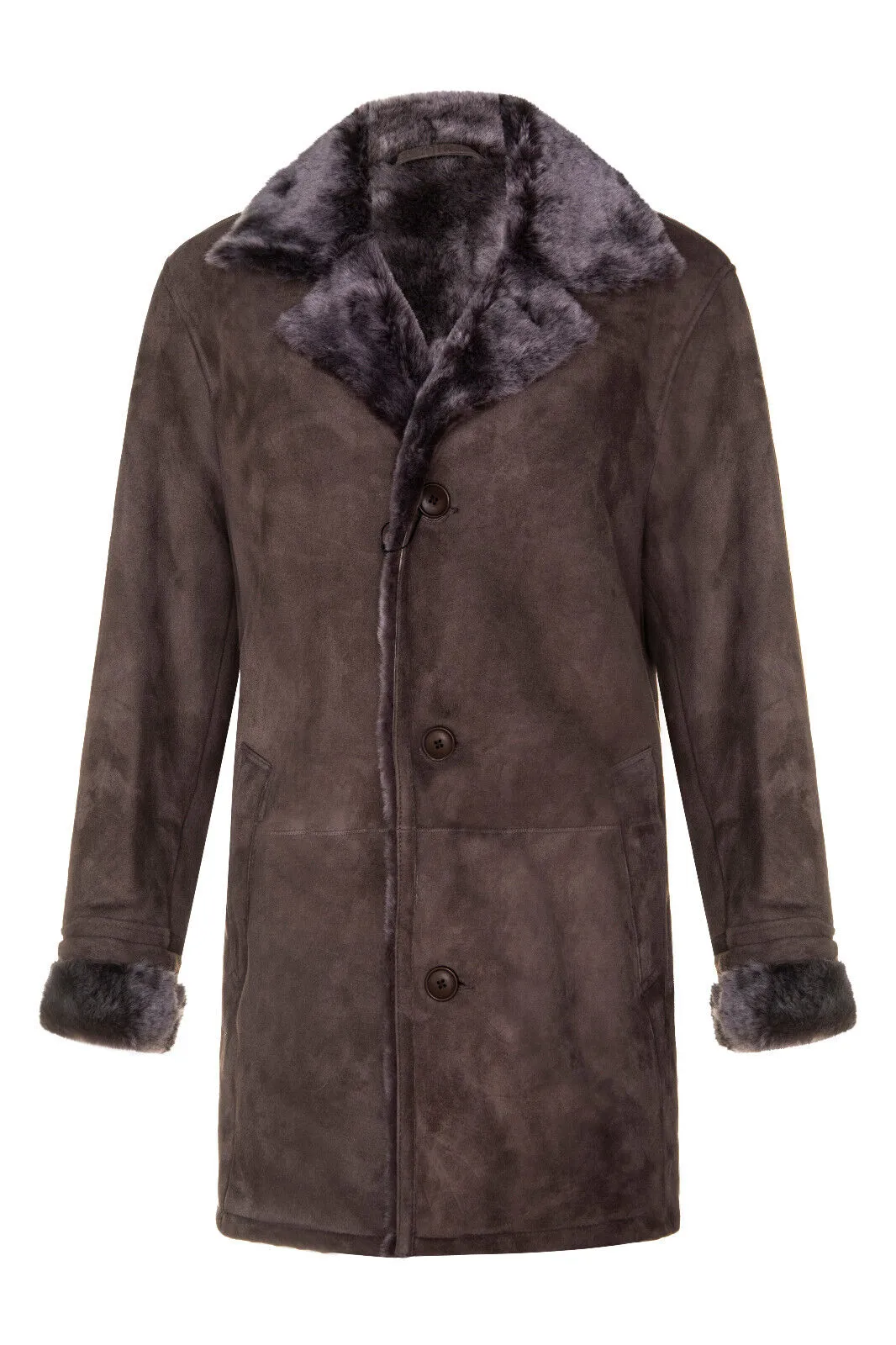 Mens Sheepskin Classic Car Coat-Avondale