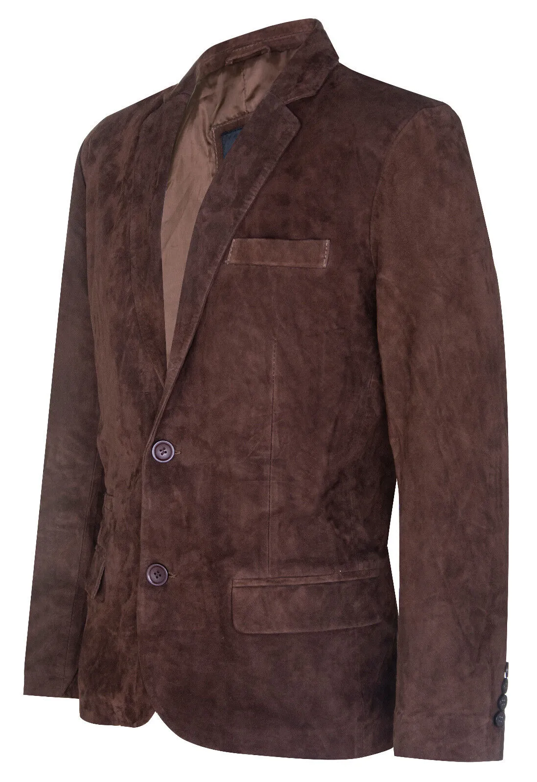 Mens Slim Goat Suede Italian Blazer Jacket-Alexandria