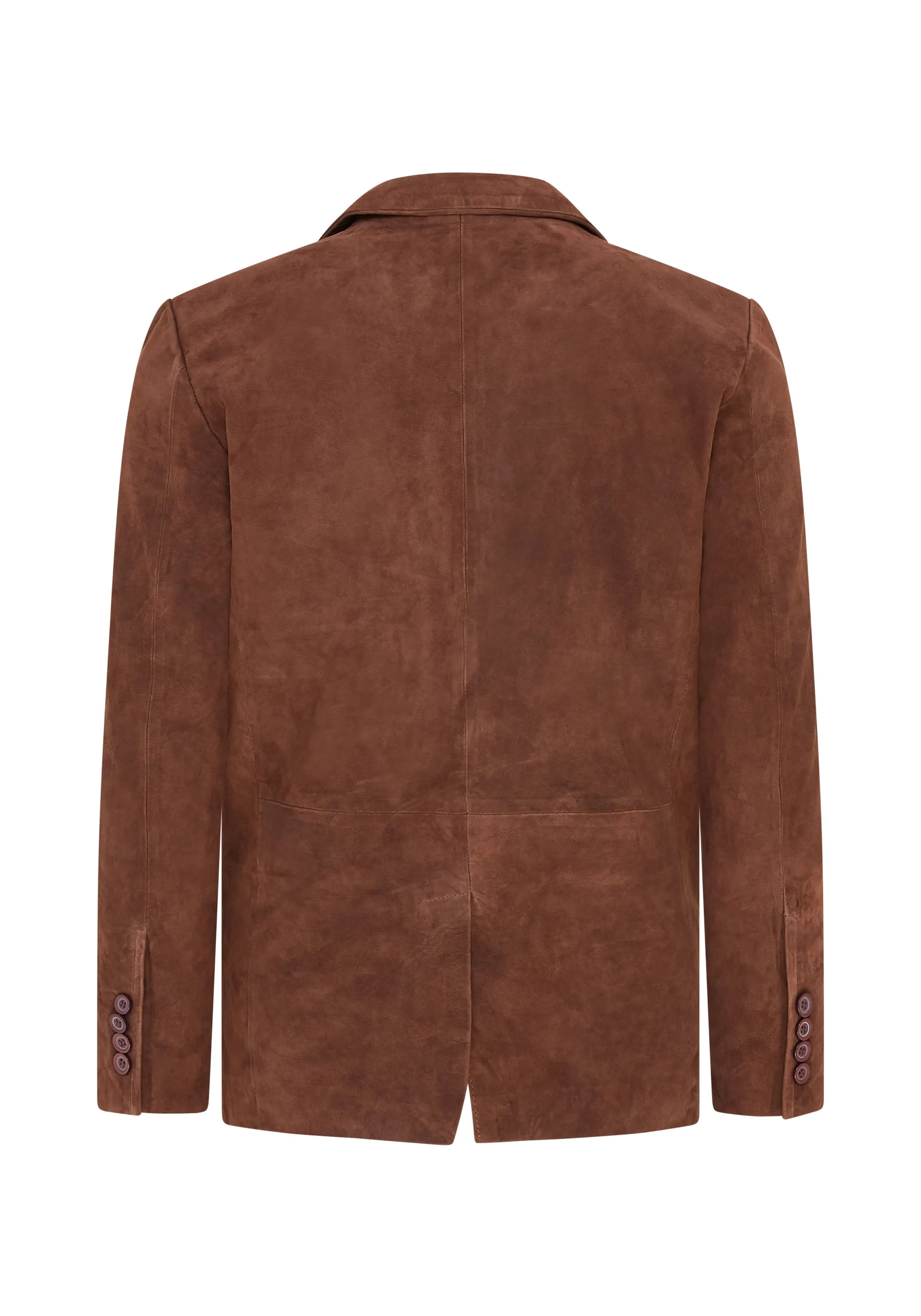 Mens Slim Goat Suede Italian Blazer Jacket-Somero