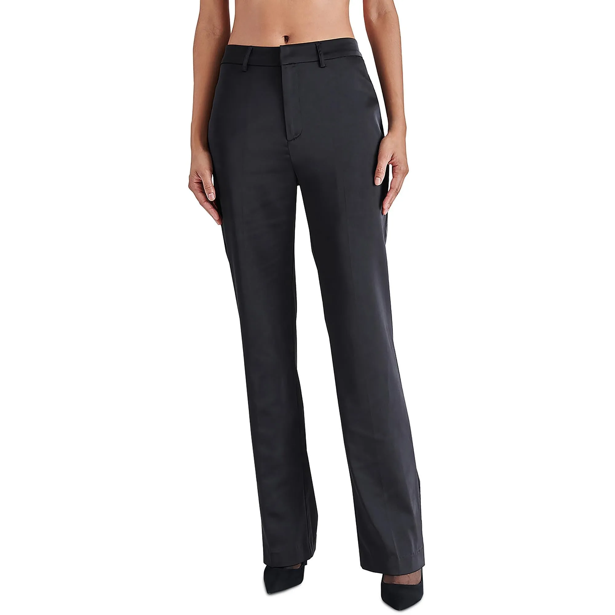 Mercer Womens Mid Rise Formal Straight Leg Pants