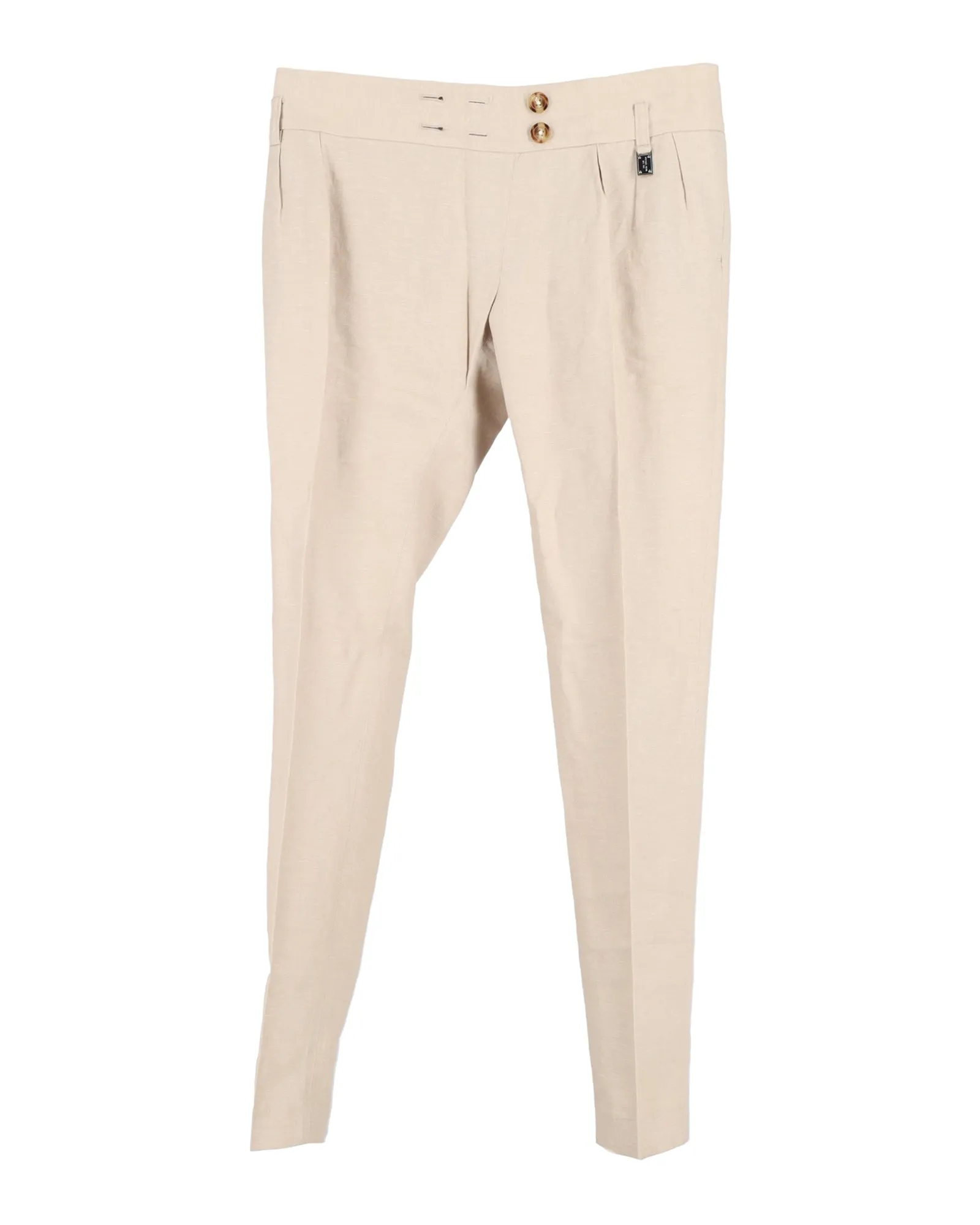 Michael Kors Tapered Trousers in Beige Cotton