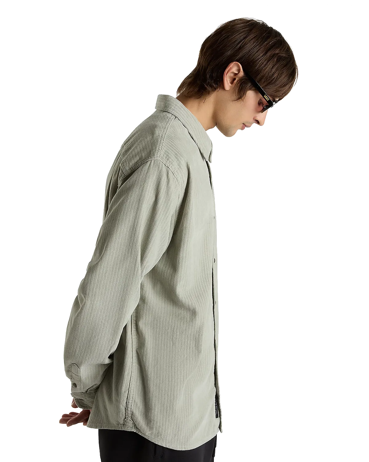 Nate Corduroy Woven Shirt in London Fog