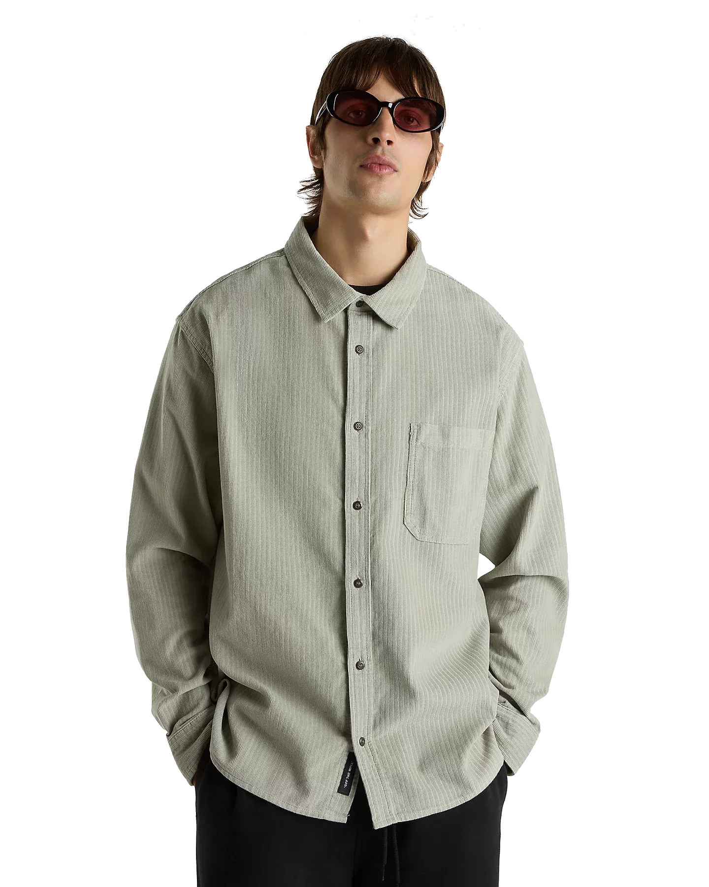 Nate Corduroy Woven Shirt in London Fog