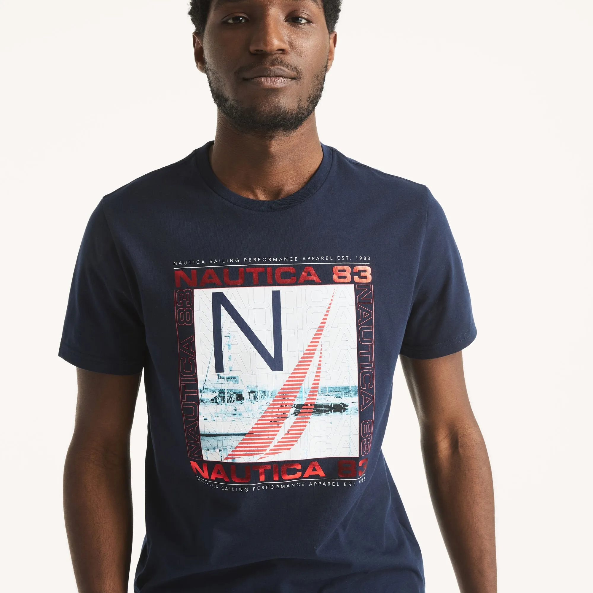 Nautica Mens 1983 Graphic T-Shirt