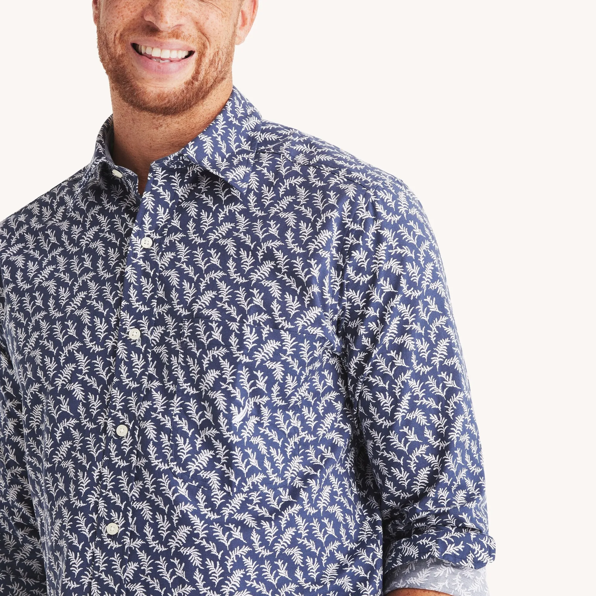 Nautica Mens Big & Tall Printed Shirt