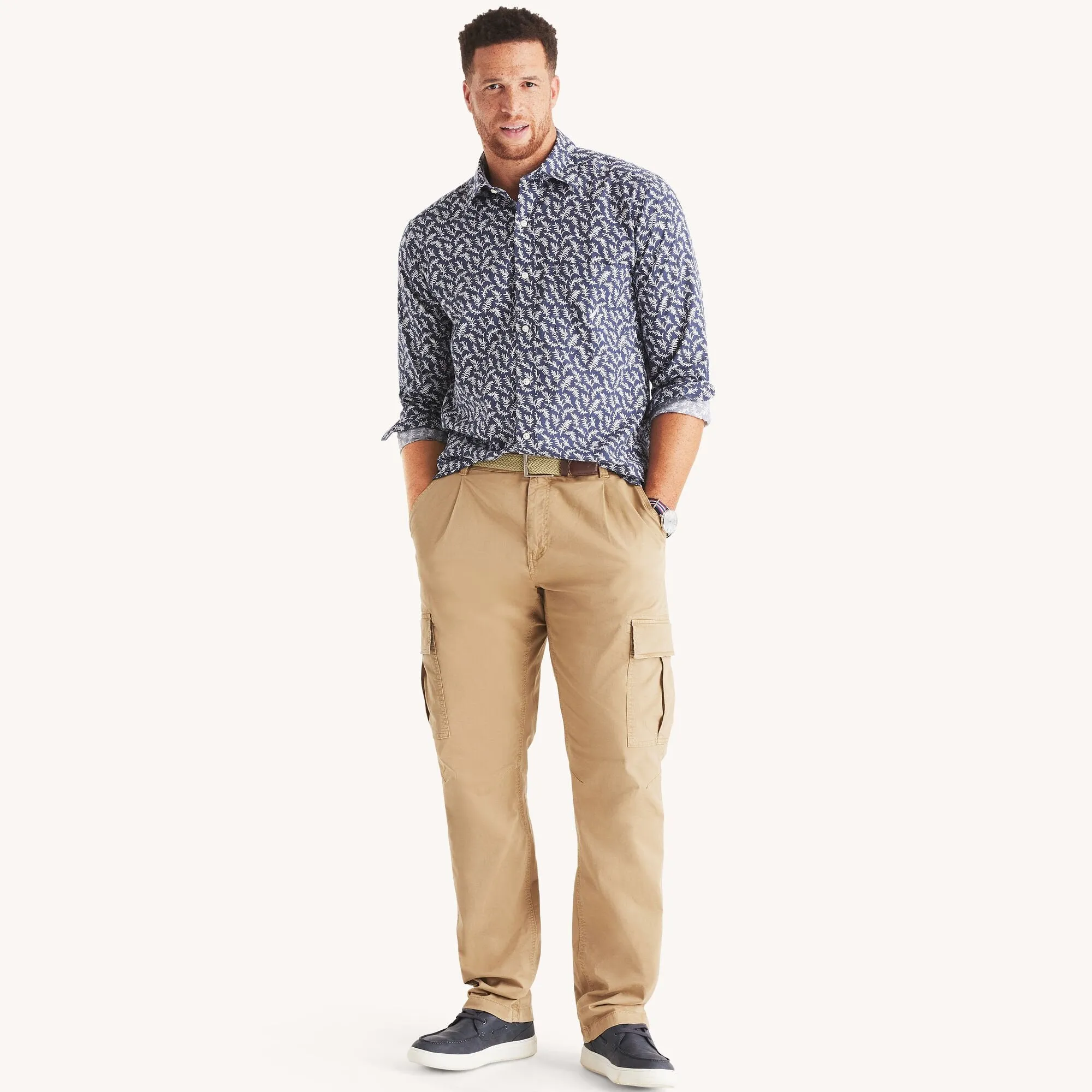 Nautica Mens Big & Tall Printed Shirt