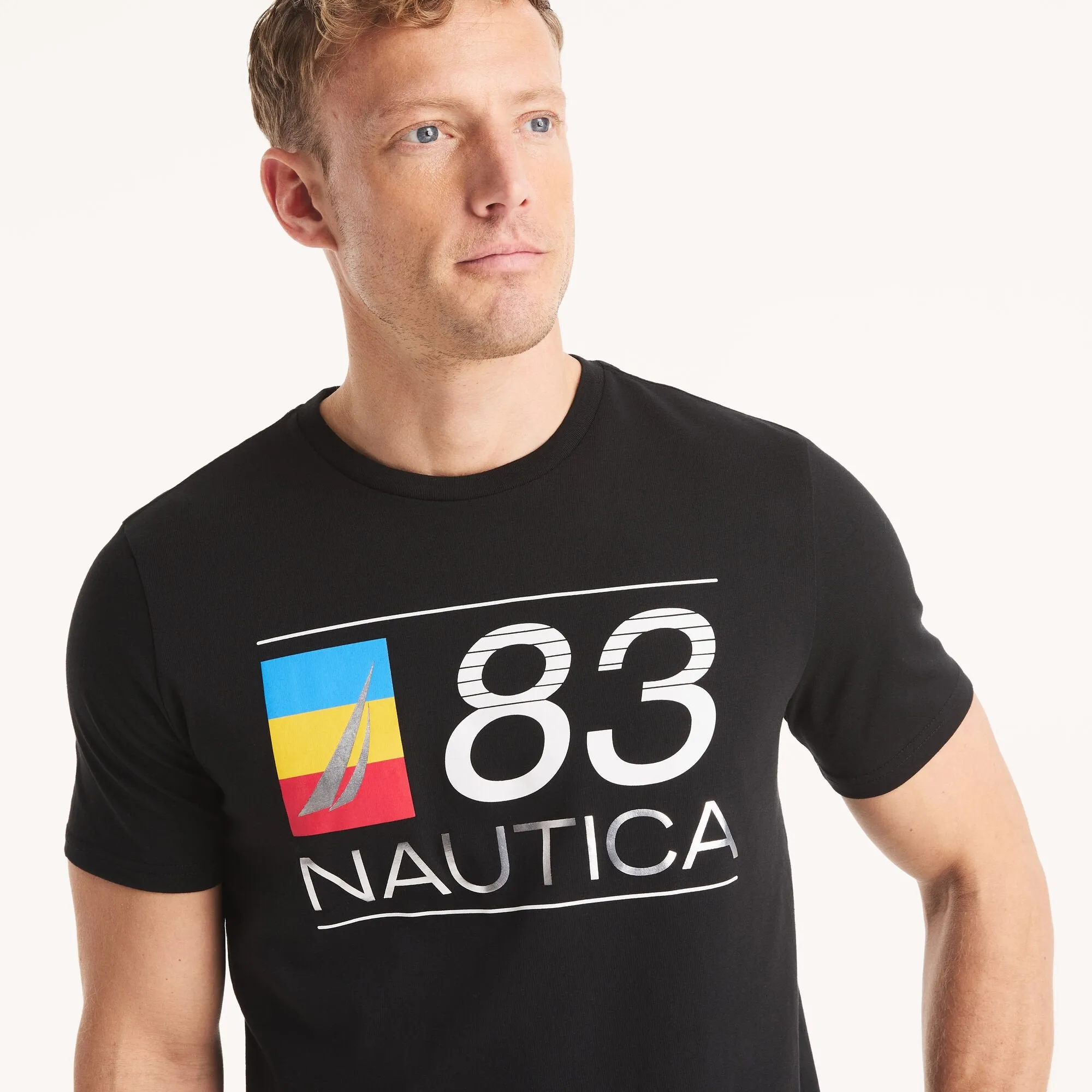 Nautica Mens Foil '83 Graphic T-Shirt