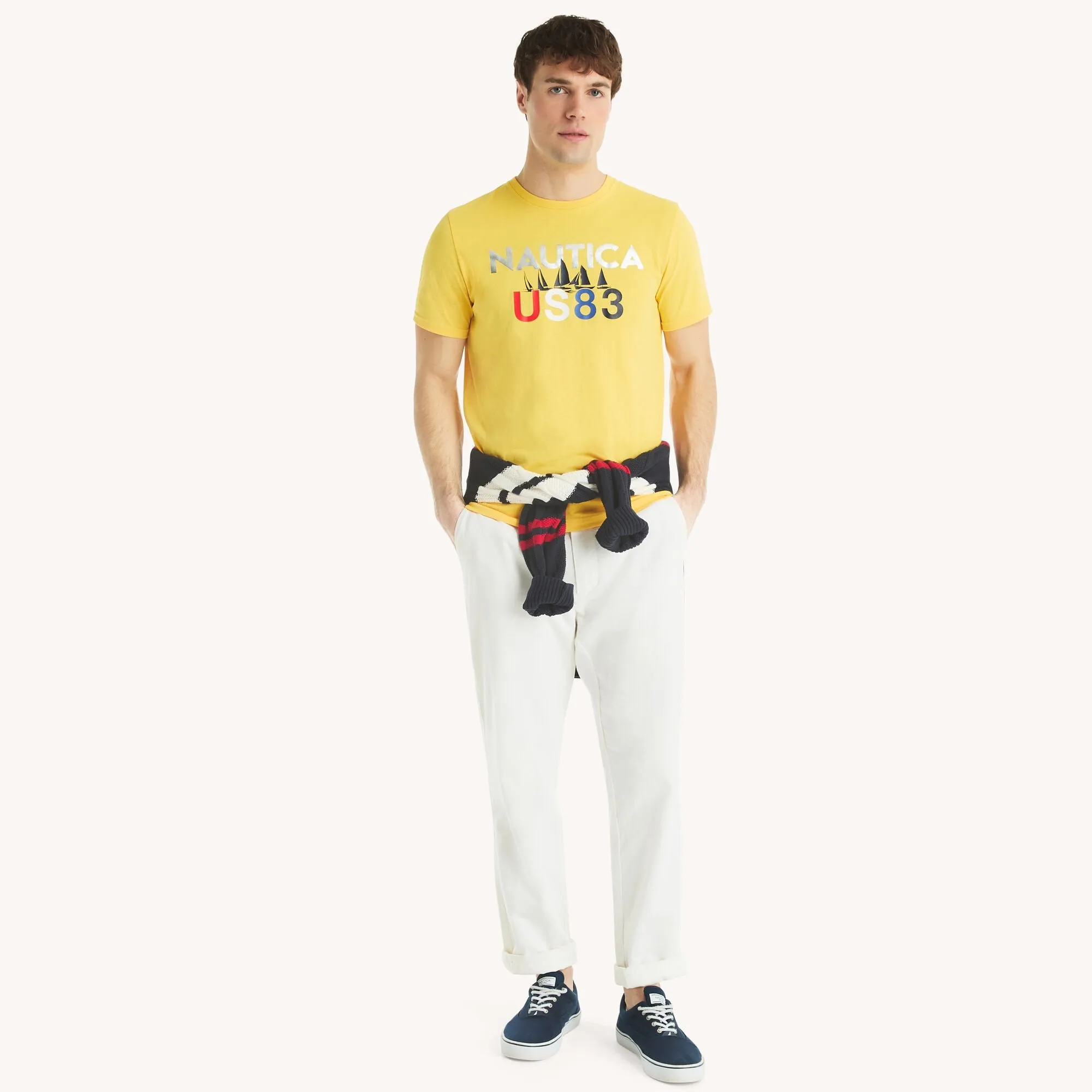 Nautica Mens Foil Us83 Graphic T-Shirt