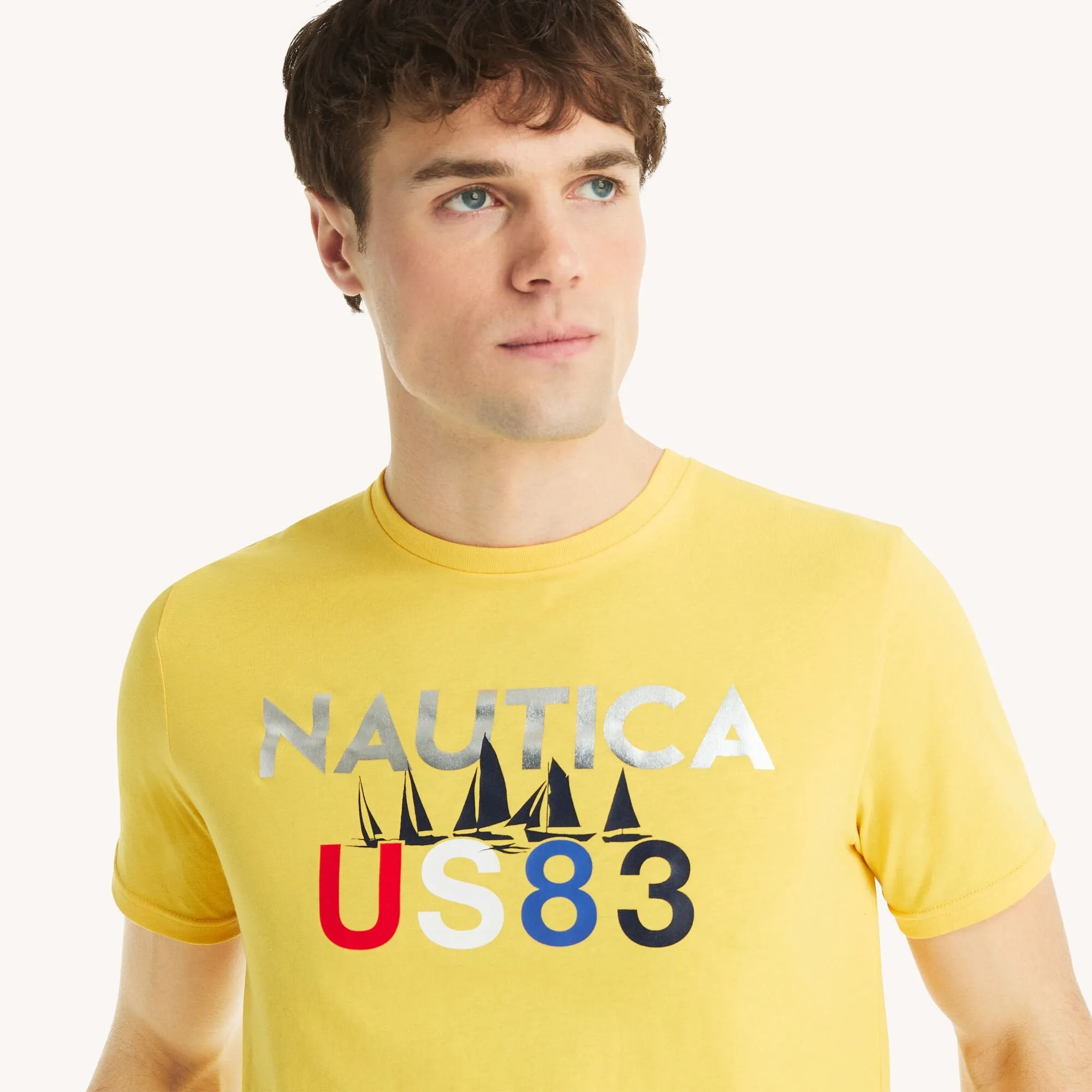 Nautica Mens Foil Us83 Graphic T-Shirt