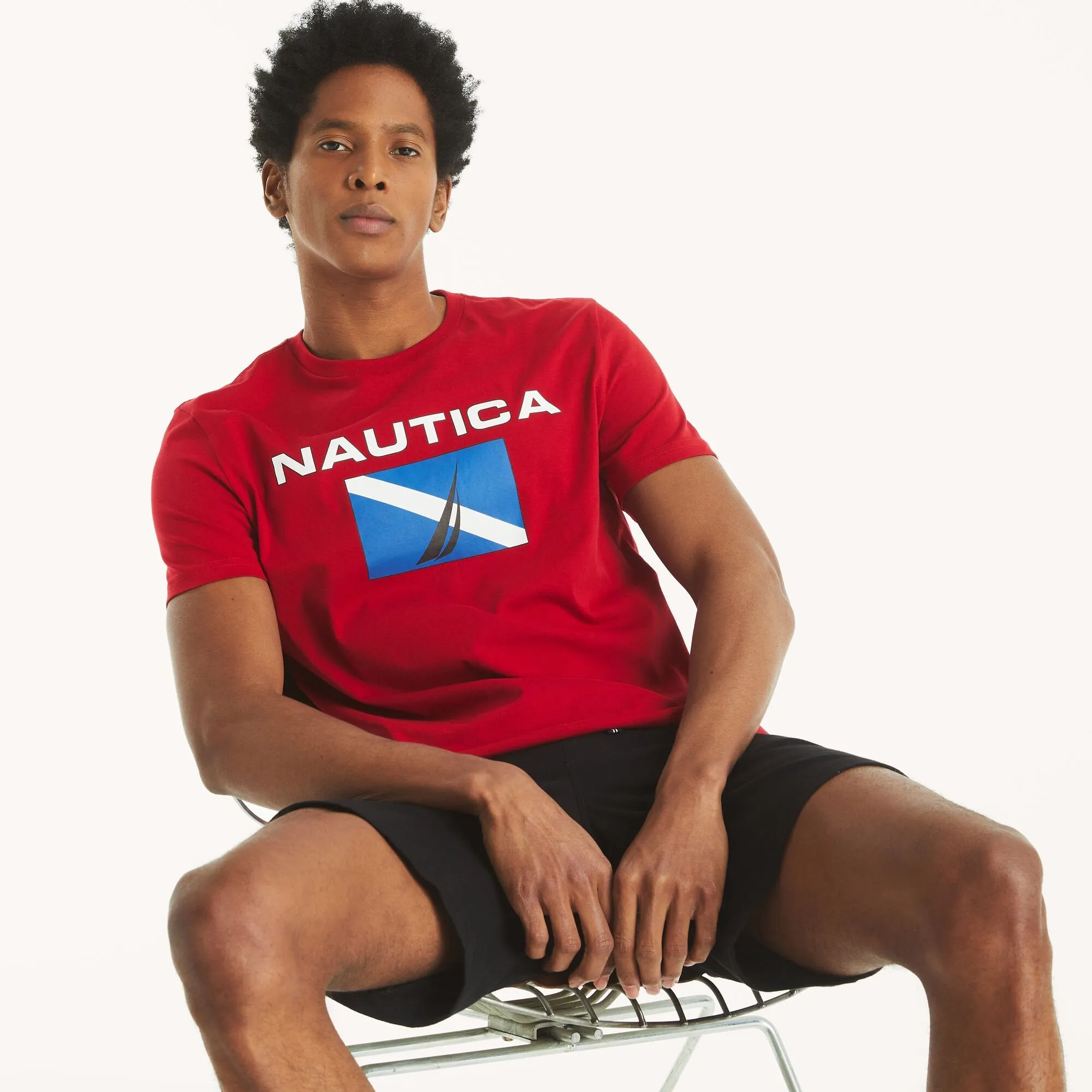 Nautica Mens Logo Graphic T-Shirt
