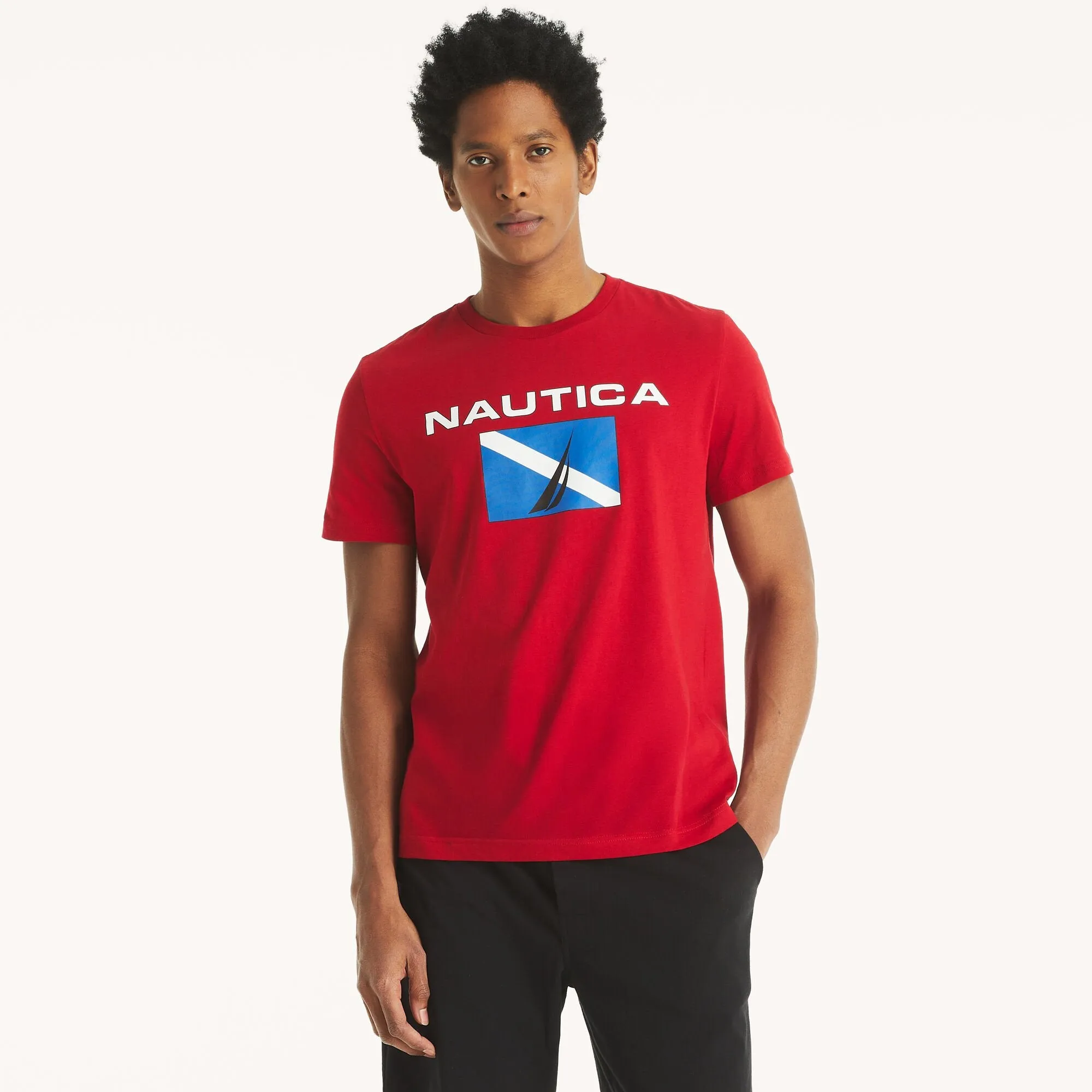 Nautica Mens Logo Graphic T-Shirt
