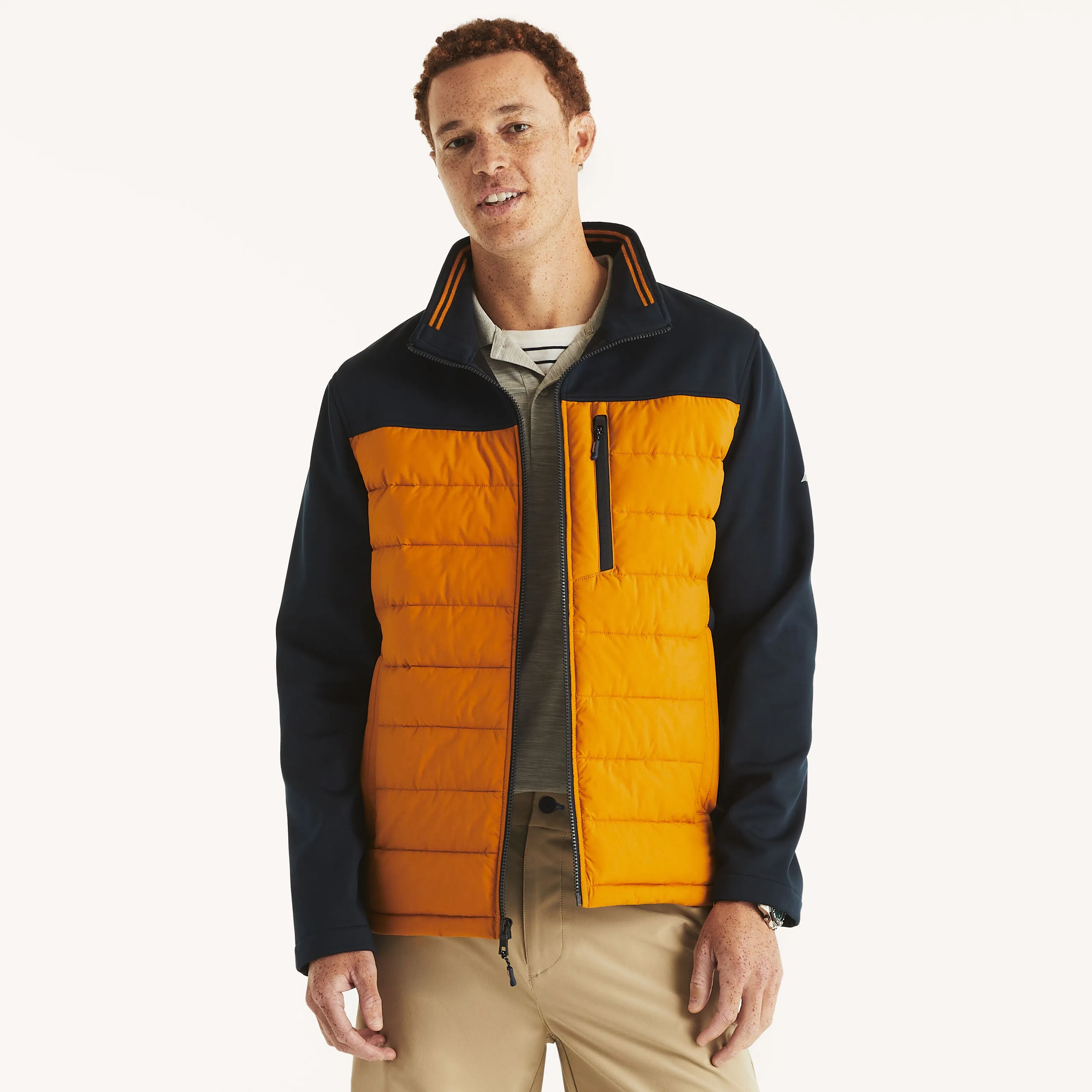 Nautica Mens Mixed Media Jacket