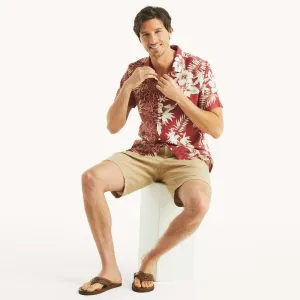 Nautica Mens Printed Short-Sleeve Camp Shirt