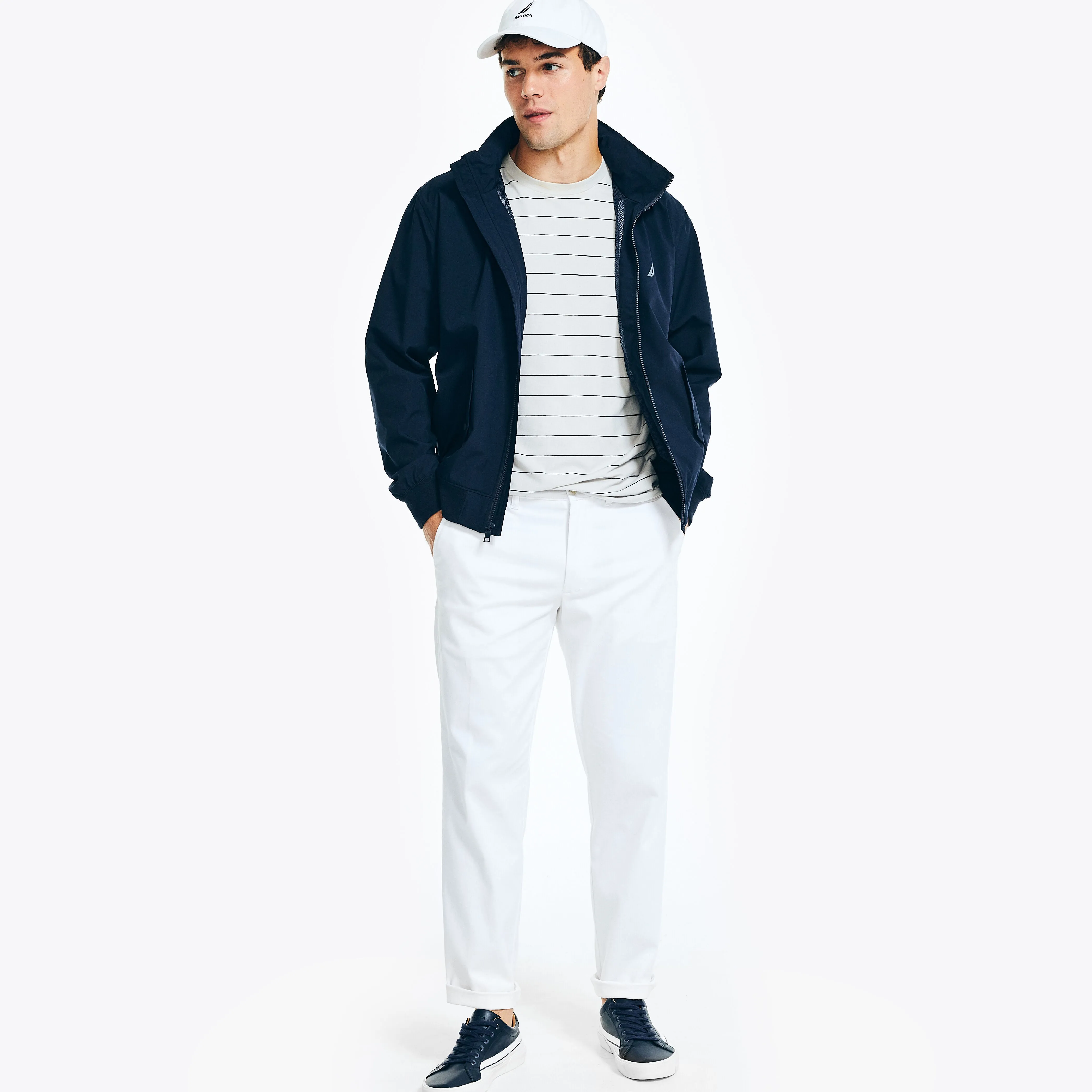 Nautica Mens Rainbreaker Bomber Jacket