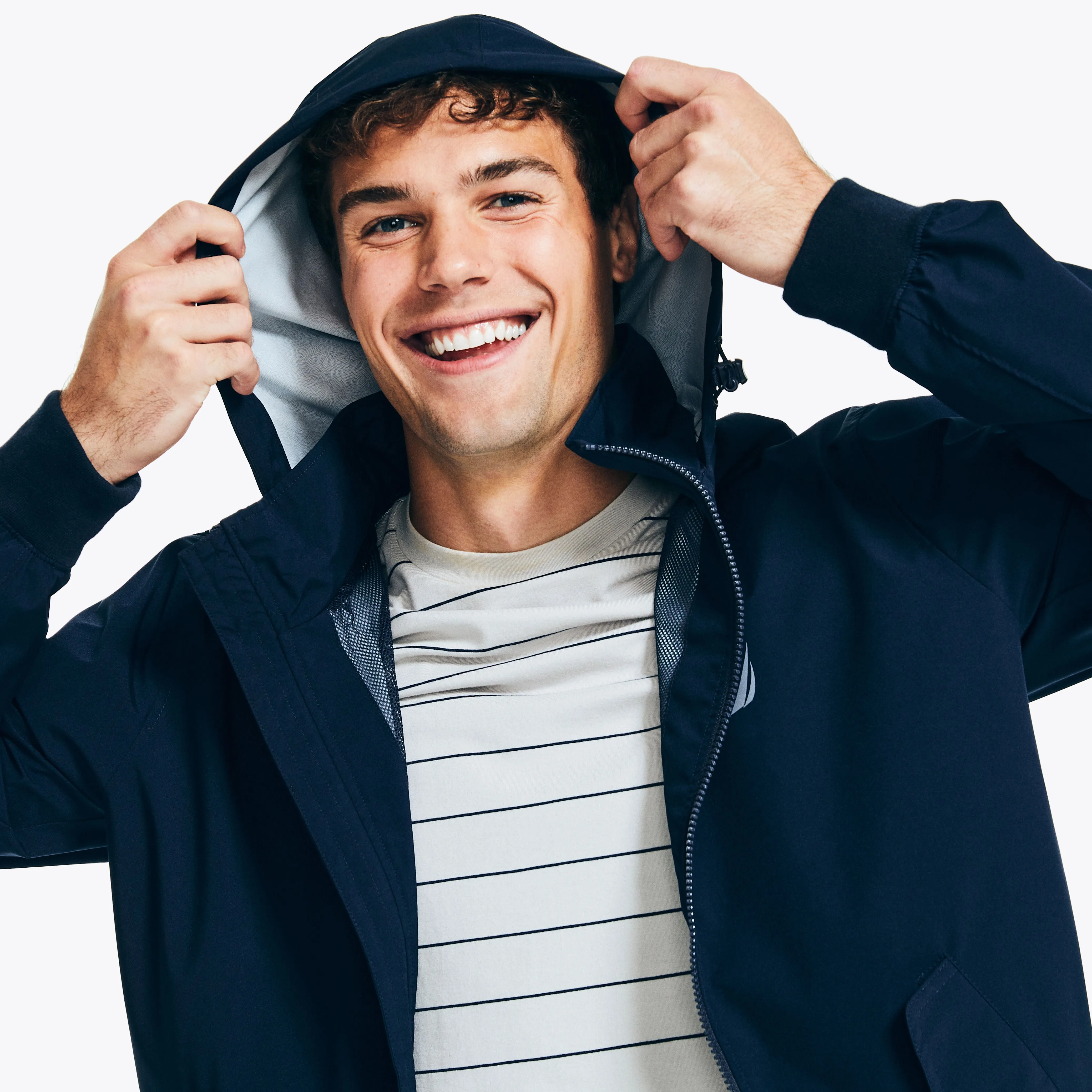 Nautica Mens Rainbreaker Bomber Jacket