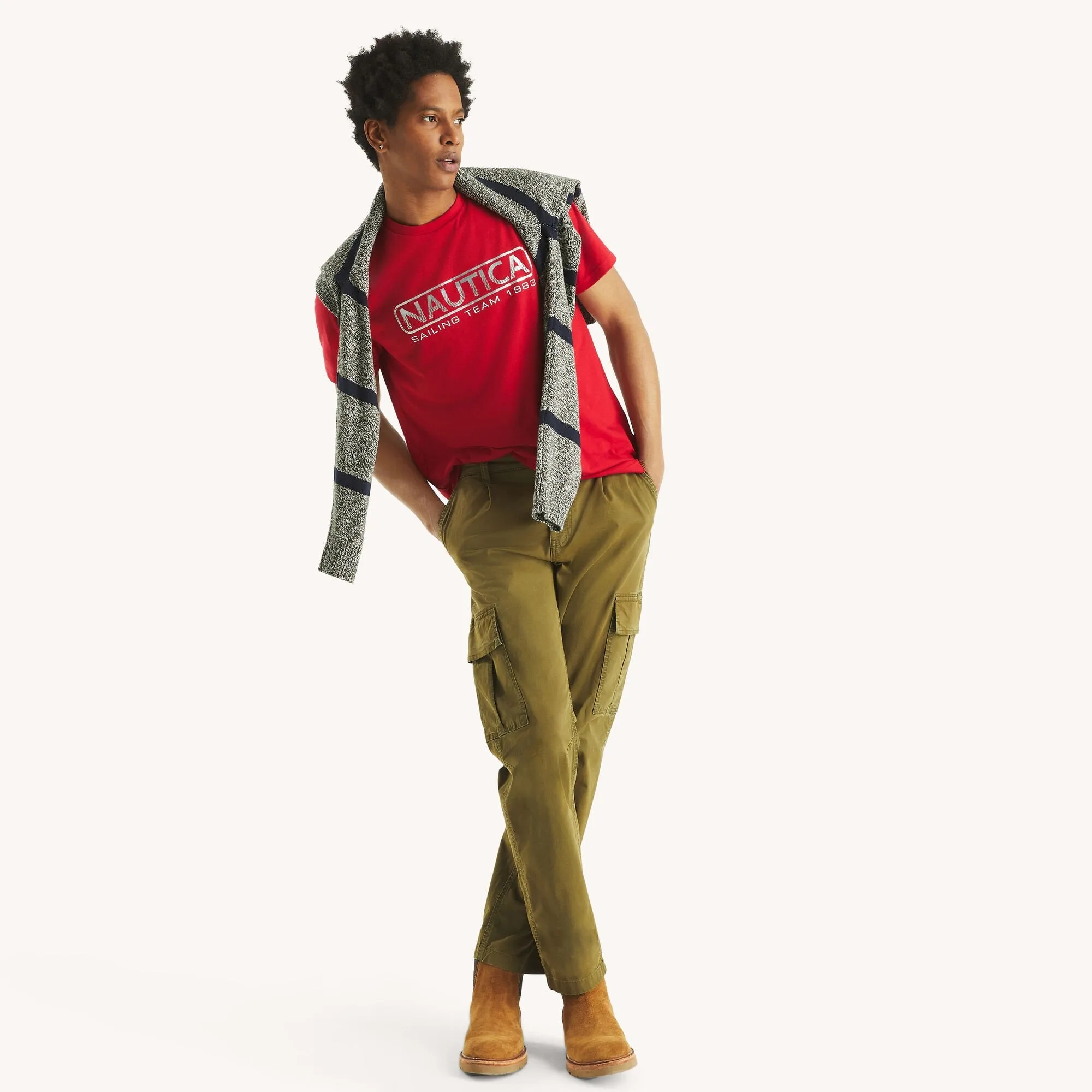 Nautica Mens Sailing Team Graphic T-Shirt