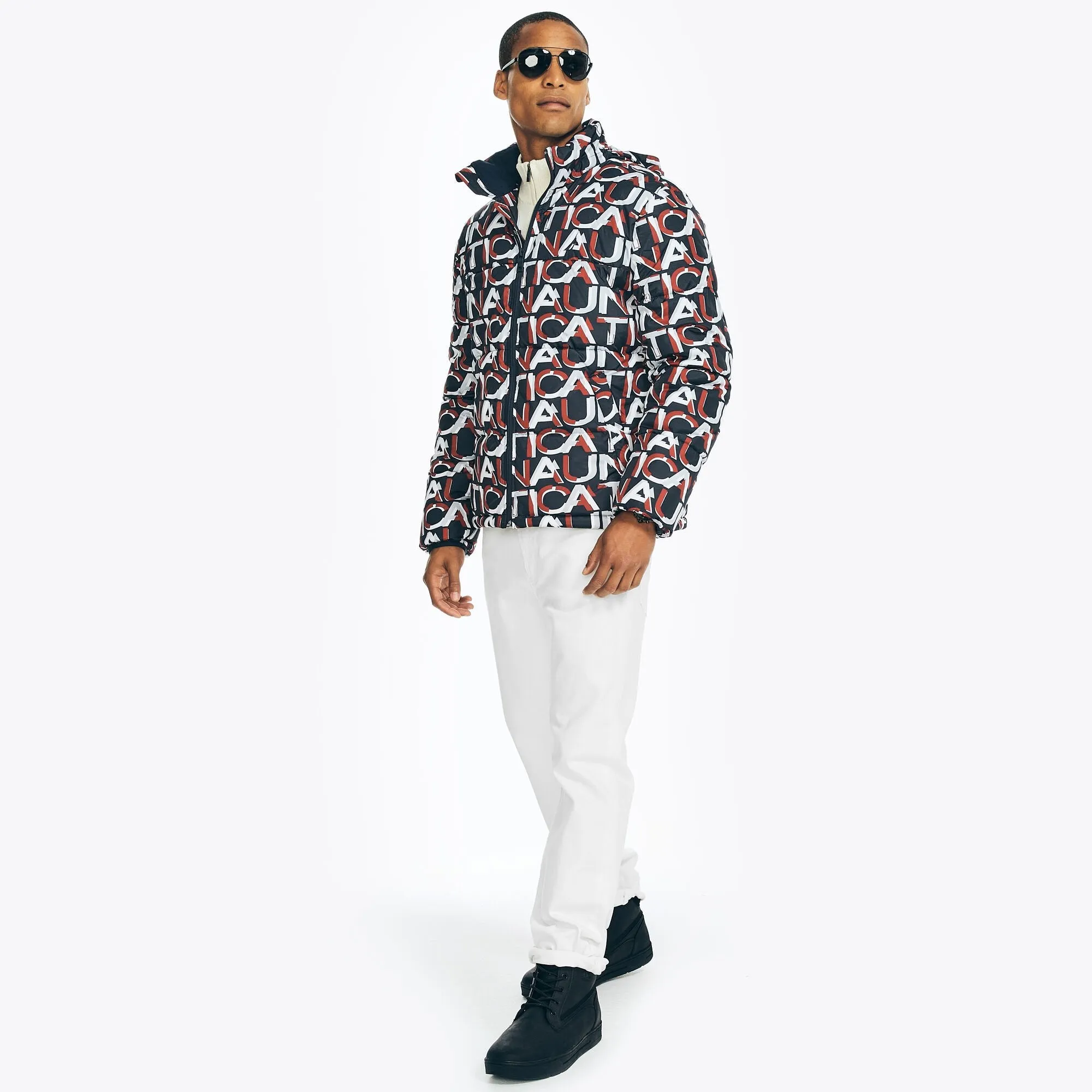 Nautica Mens Sustainably Crafted Tempasphere Bomber Jacket