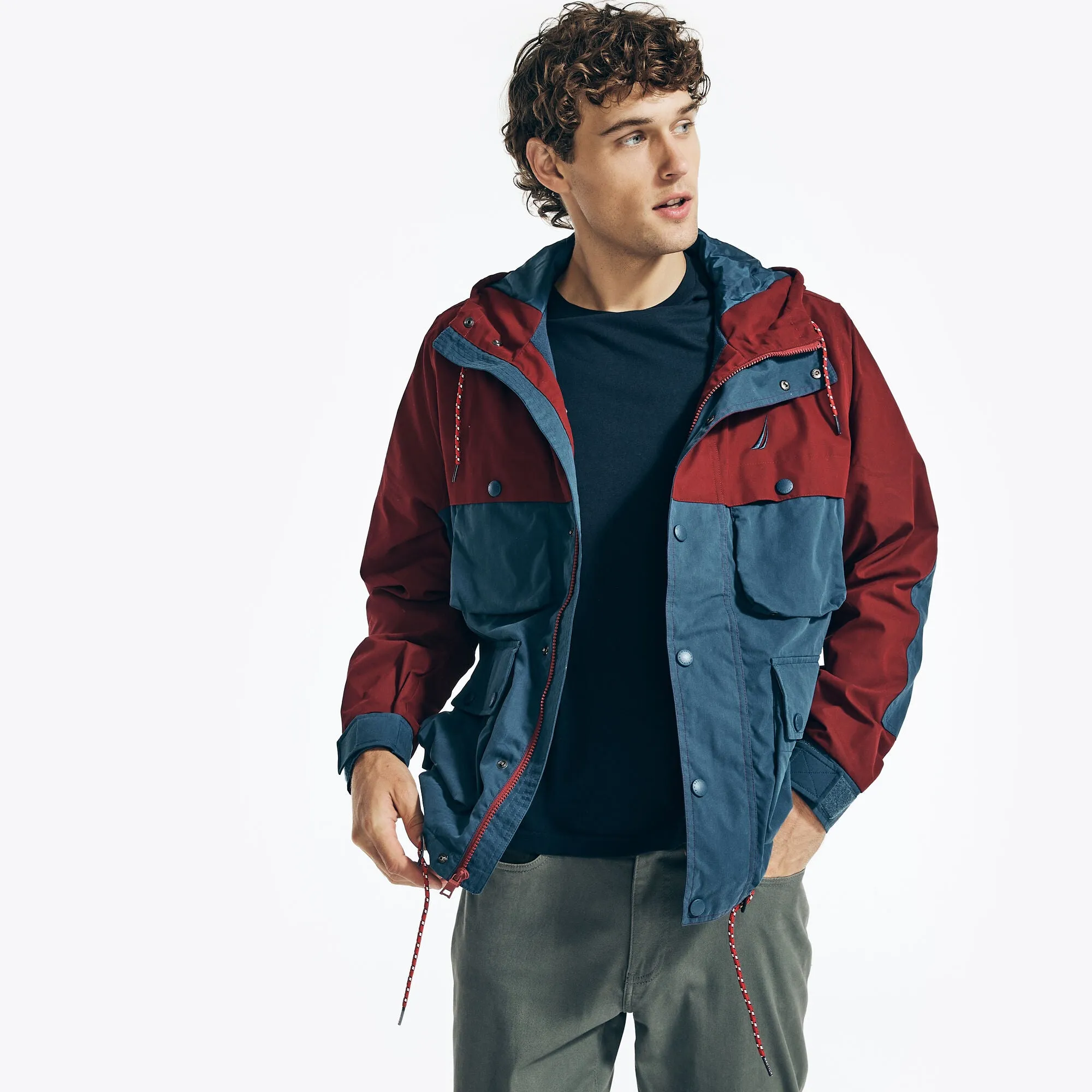 Nautica Mens Sustainably Crafted Water-Resistant Sailing Jacket