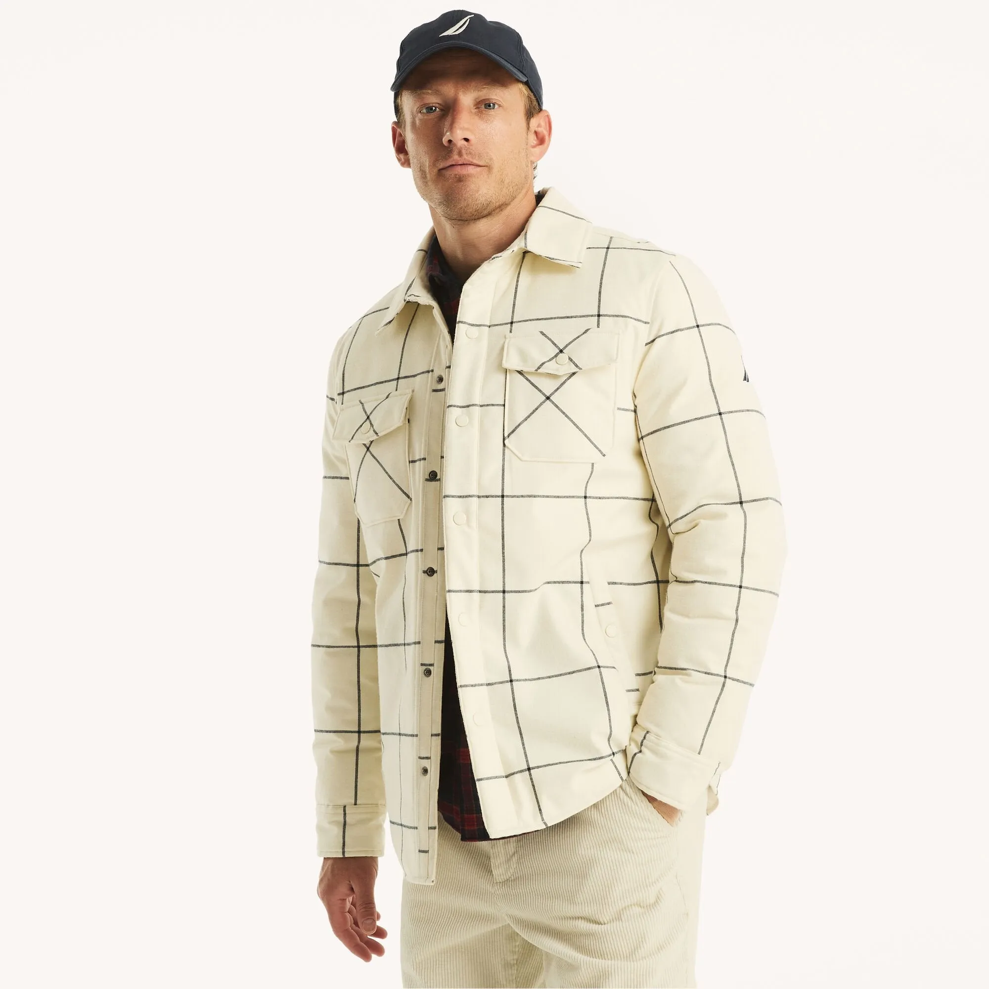 Nautica Mens Tempasphere Flannel Shirt Jacket