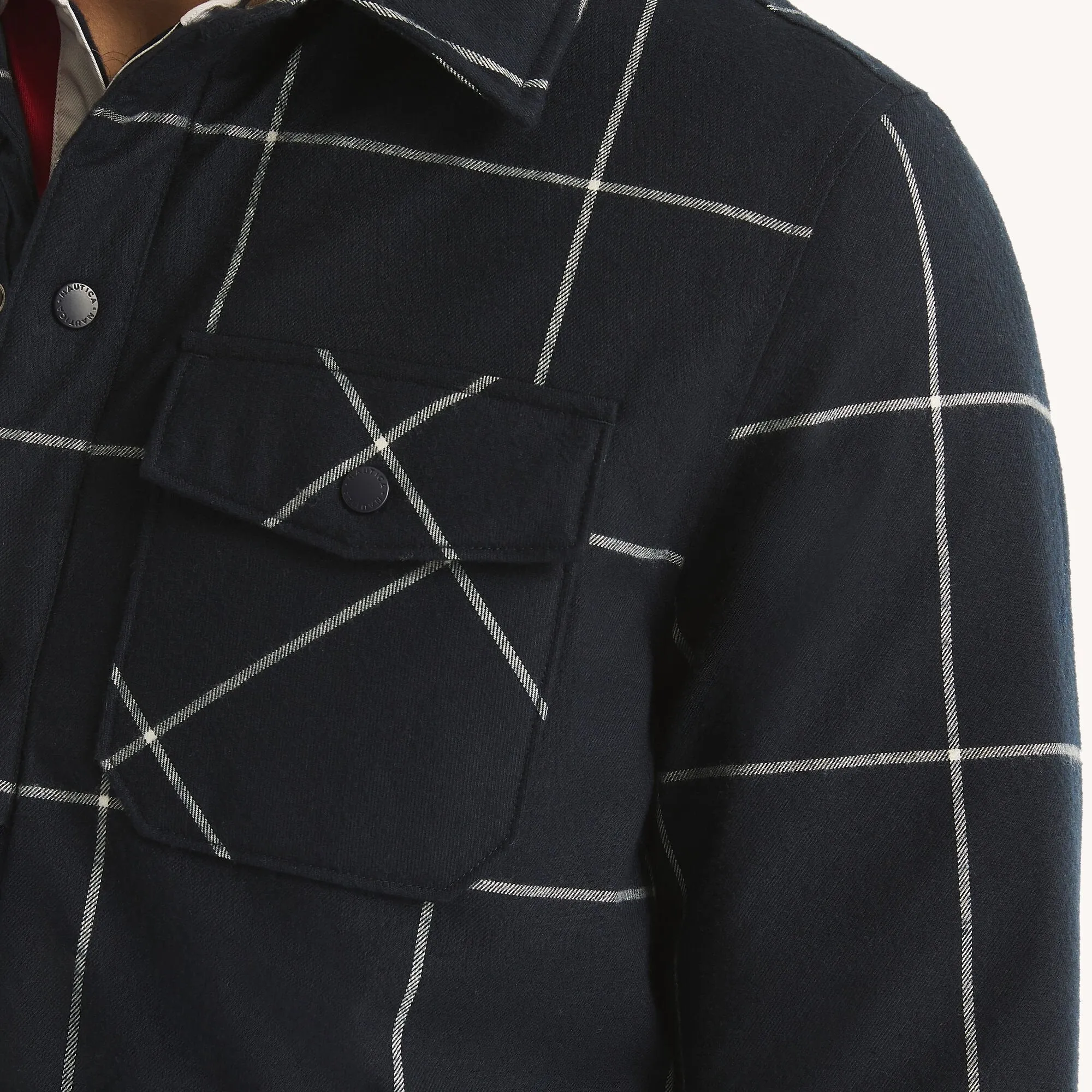 Nautica Mens Tempasphere Flannel Shirt Jacket