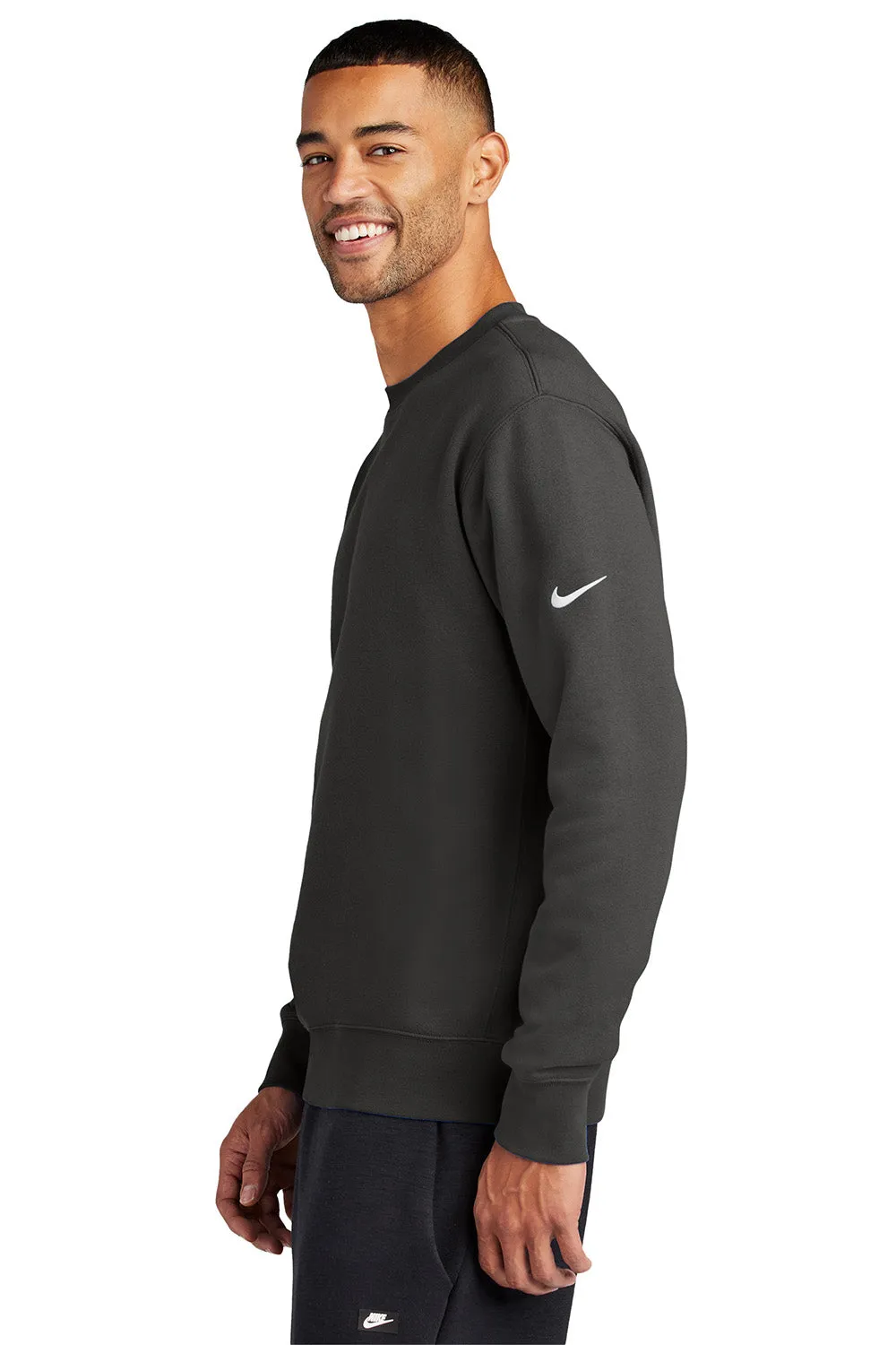 Nike Mens Club Fleece Crewneck Sweatshirt - Anthracite Grey