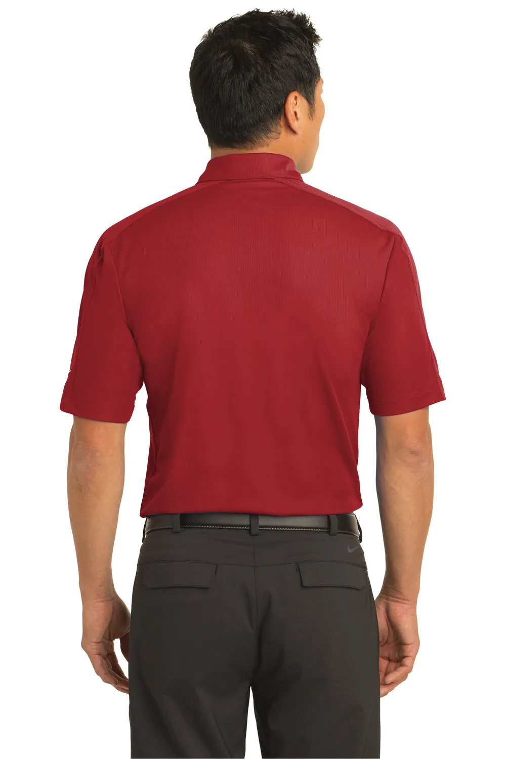 Nike Mens Tech Sport Dri-Fit Moisture Wicking Short Sleeve Polo Shirt - Team Red