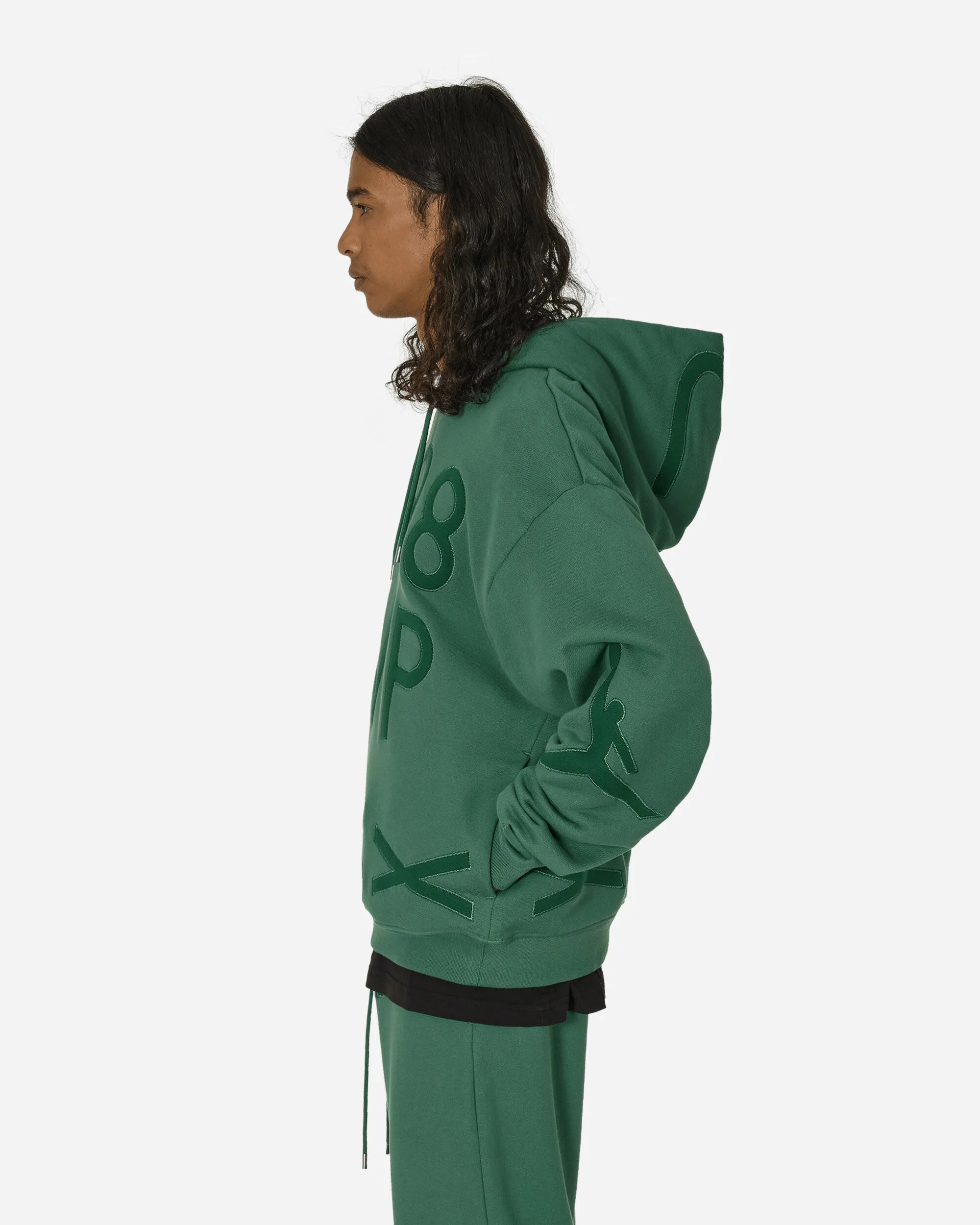 Nina Chanel Fleece Hoodie Green Stone