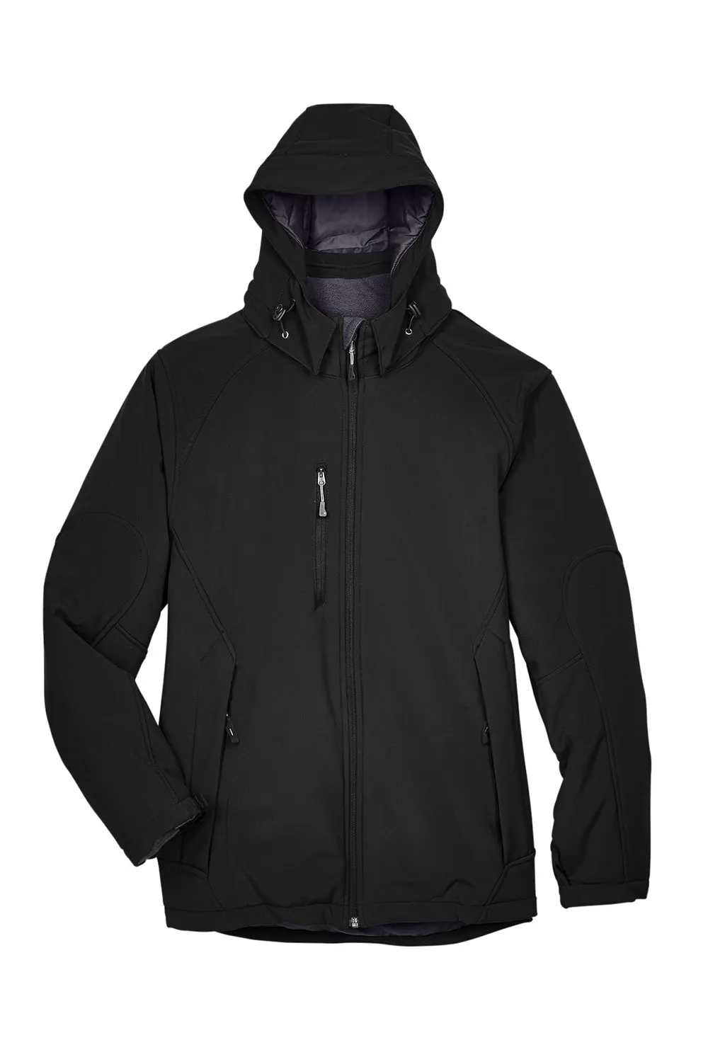 North End Mens Glacier Water Resistant Full Zip Hooded Jacket - Black