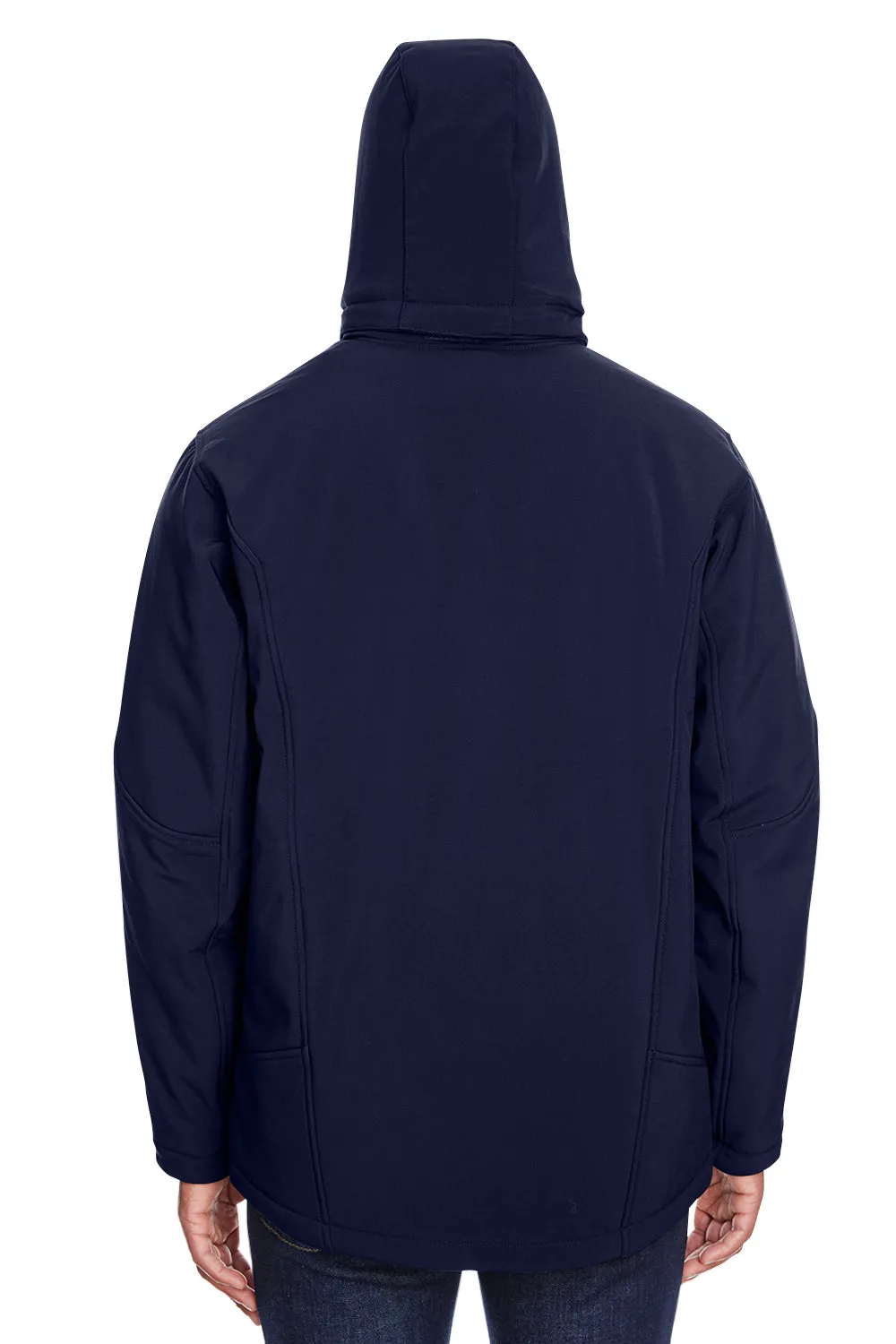 North End Mens Glacier Water Resistant Full Zip Hooded Jacket - Classic Navy Blue
