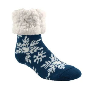 Oxford Snowflake - Original Size Pudus Slipper Socks