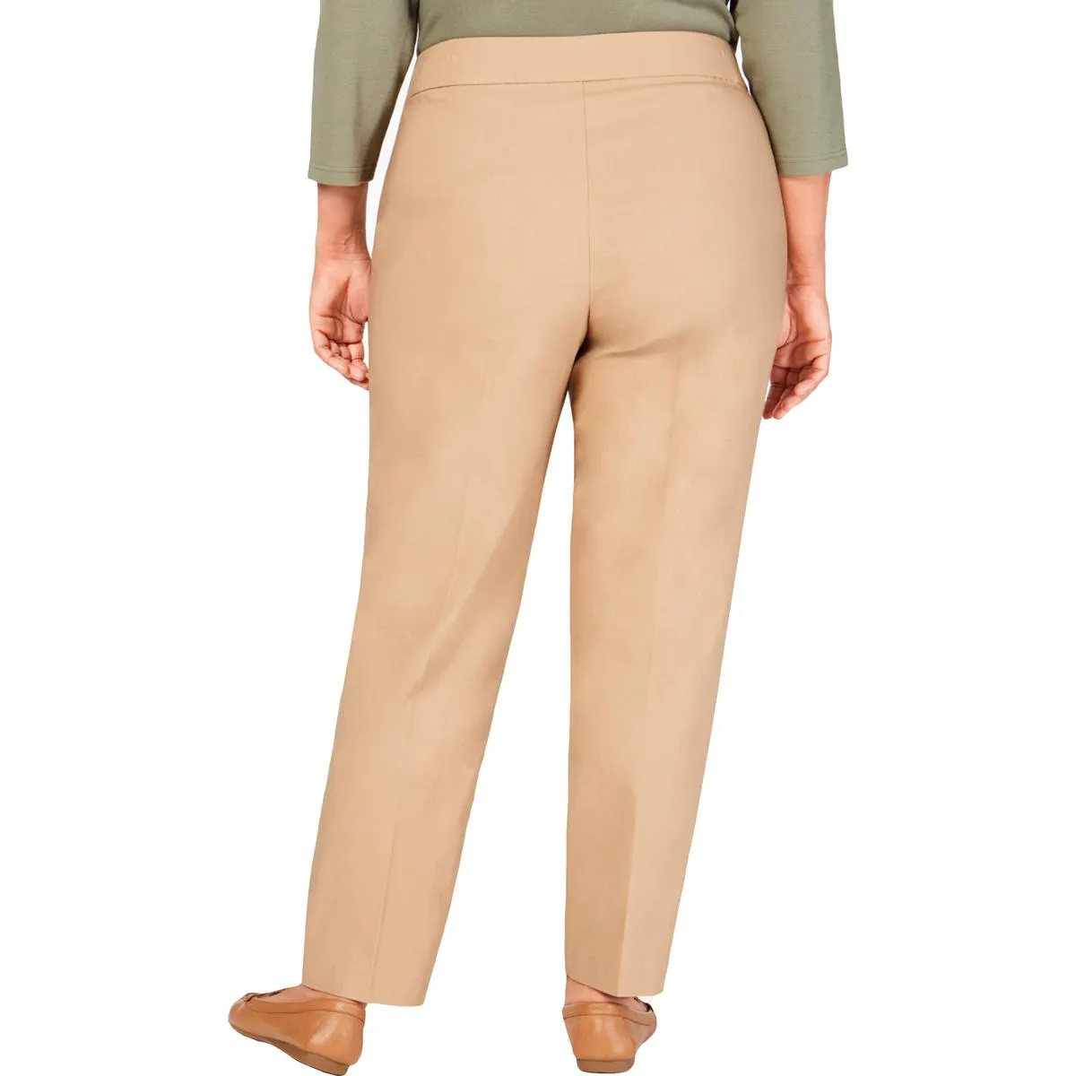 Plus Womens Modern Fit Stretch Straight Leg Pants