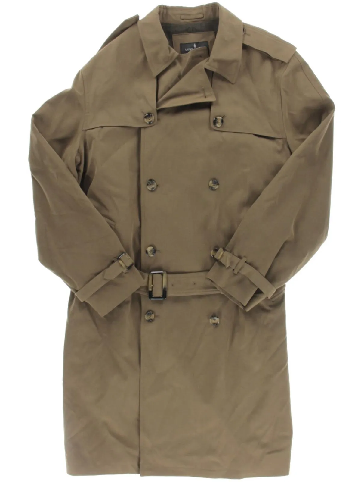 Plymouth Mens Twill Double Breasted Trench Coat