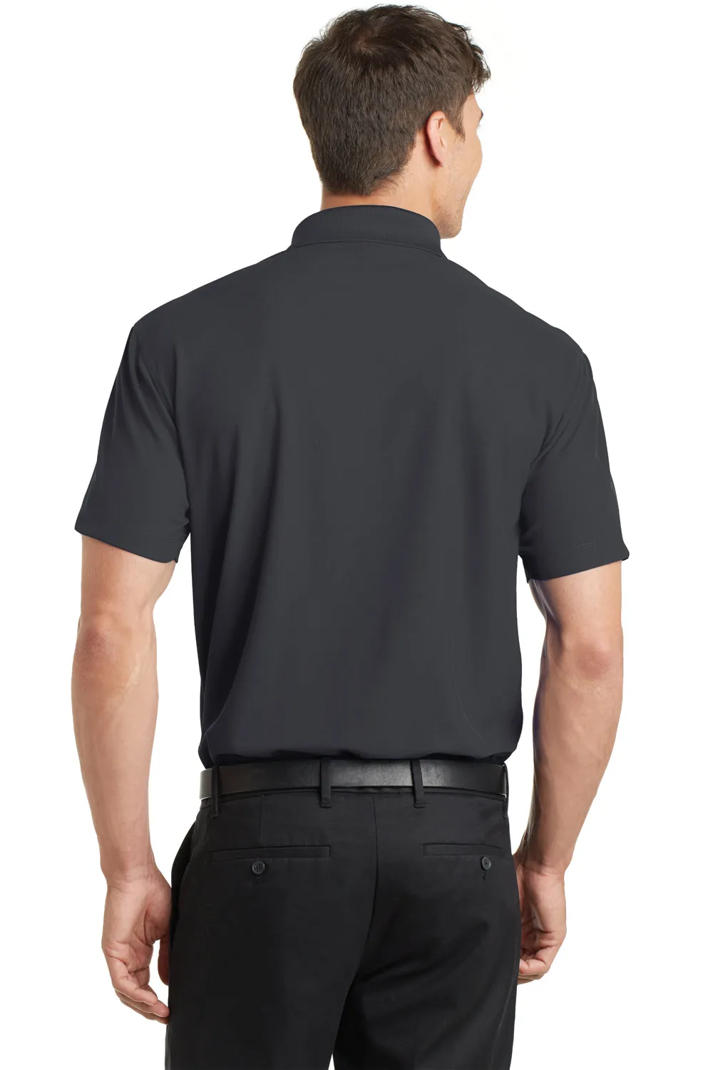 Port Authority Mens Dry Zone Moisture Wicking Short Sleeve Polo Shirt - Battleship Grey