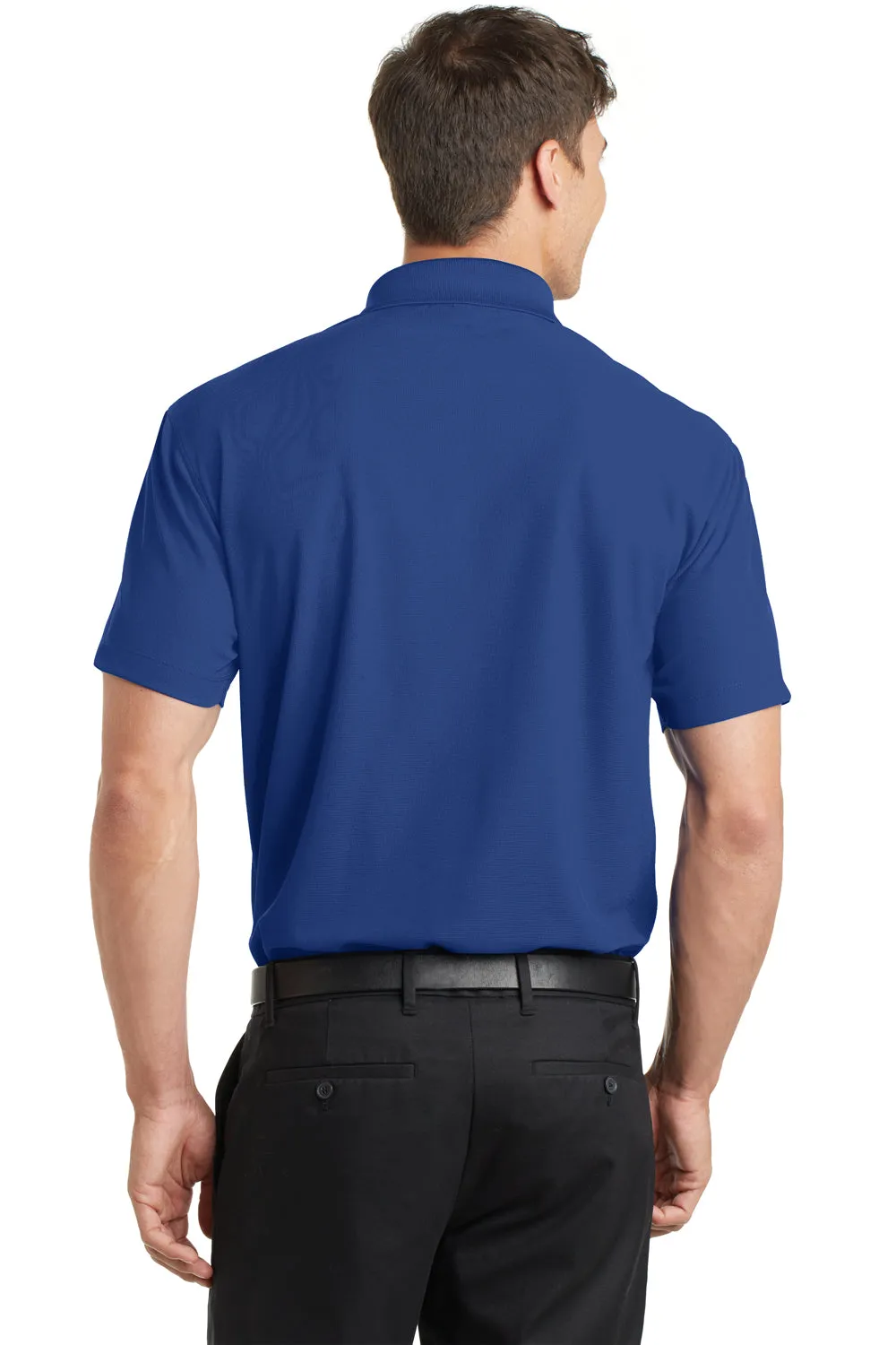 Port Authority Mens Dry Zone Moisture Wicking Short Sleeve Polo Shirt - True Royal Blue